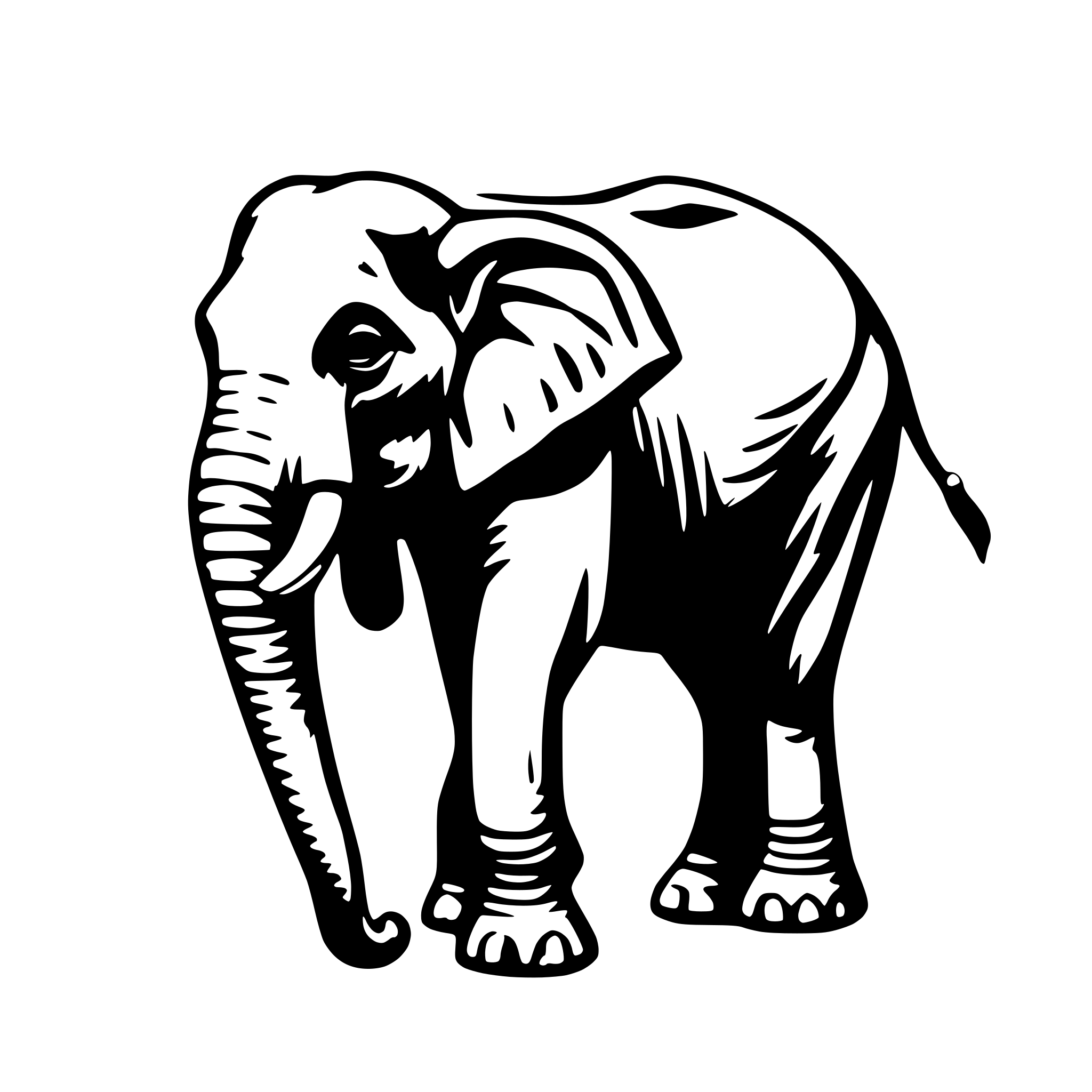 AI-generated SVG of 'indian elephant'