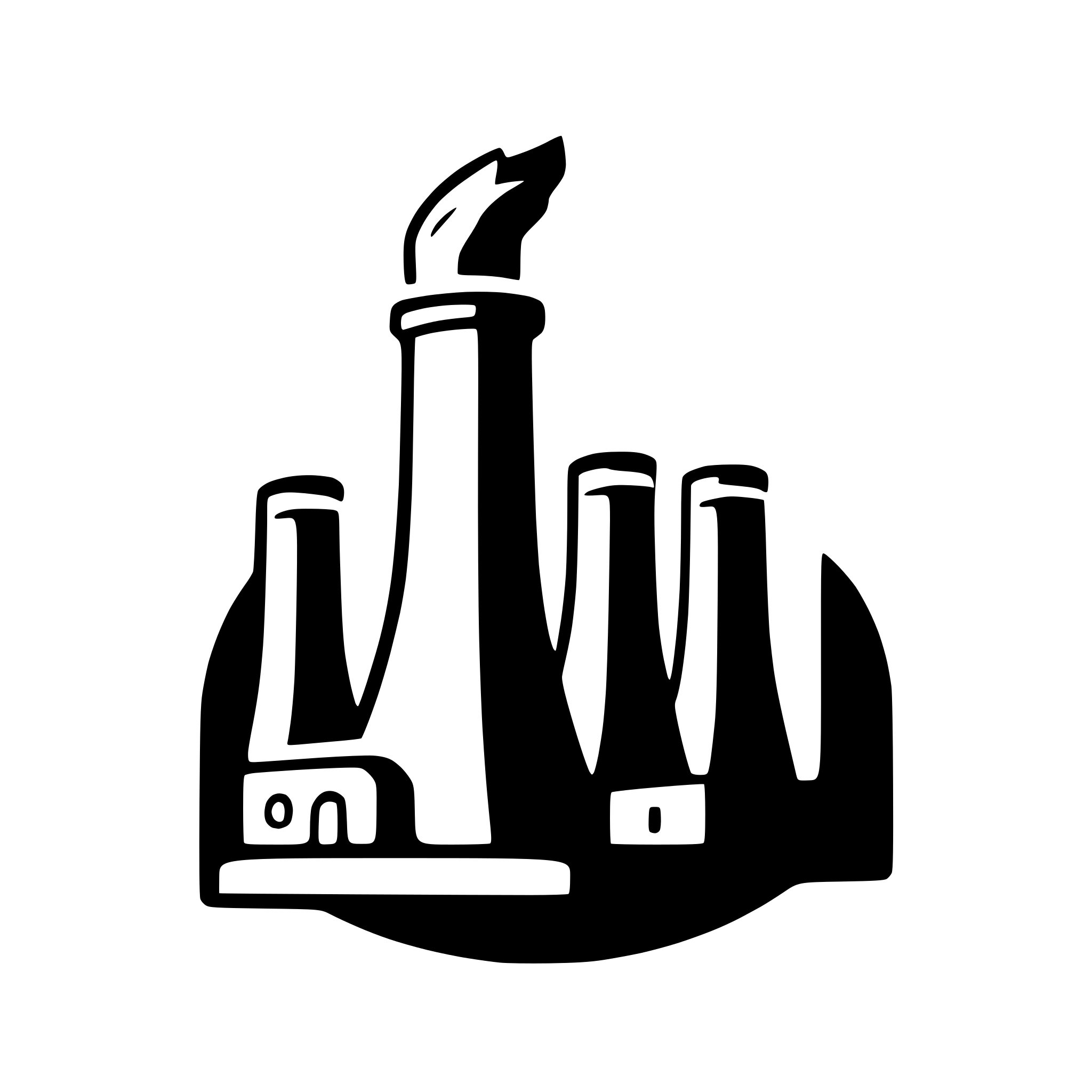 AI-generated SVG of 'factory with smokestacks'
