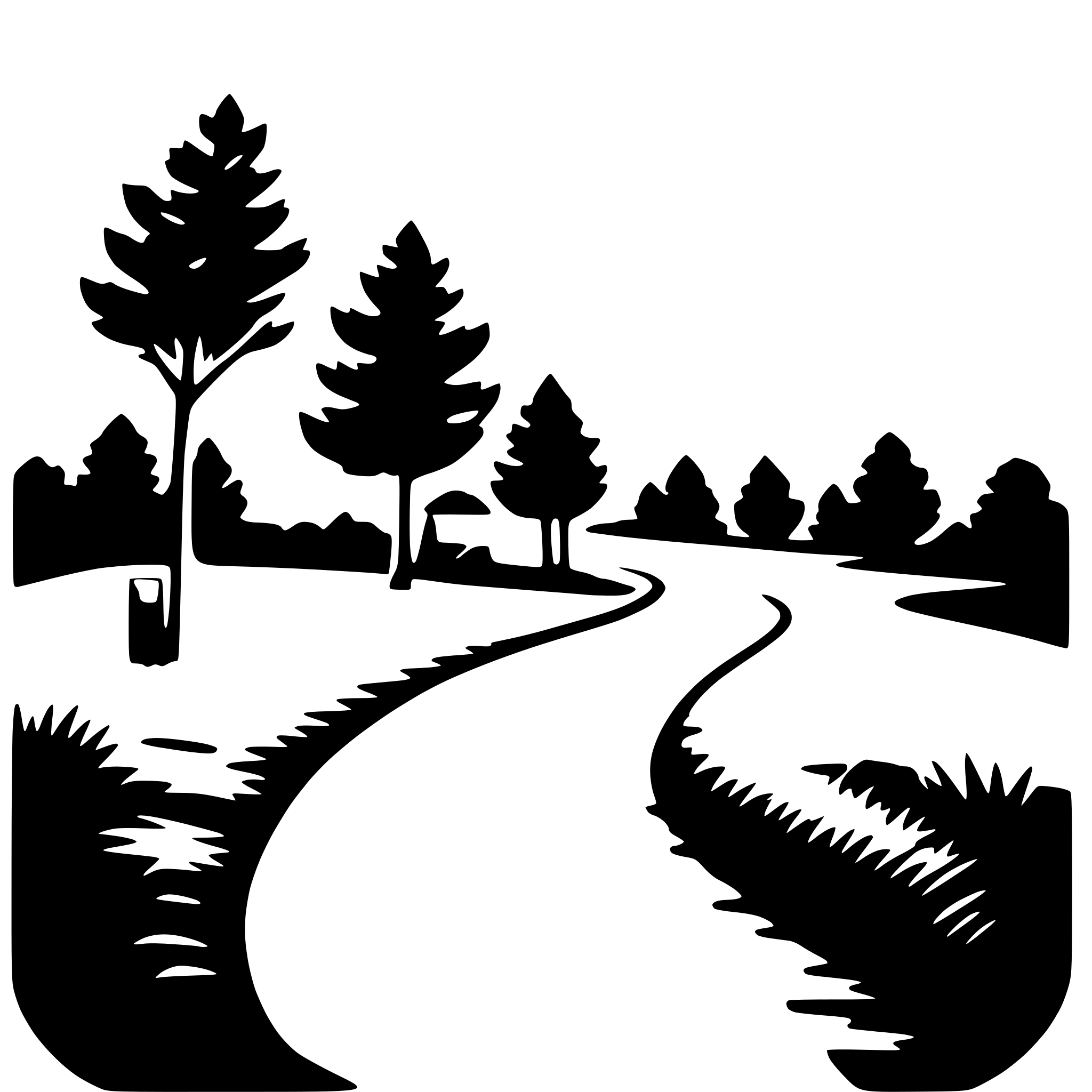 AI-generated SVG of a nature walk