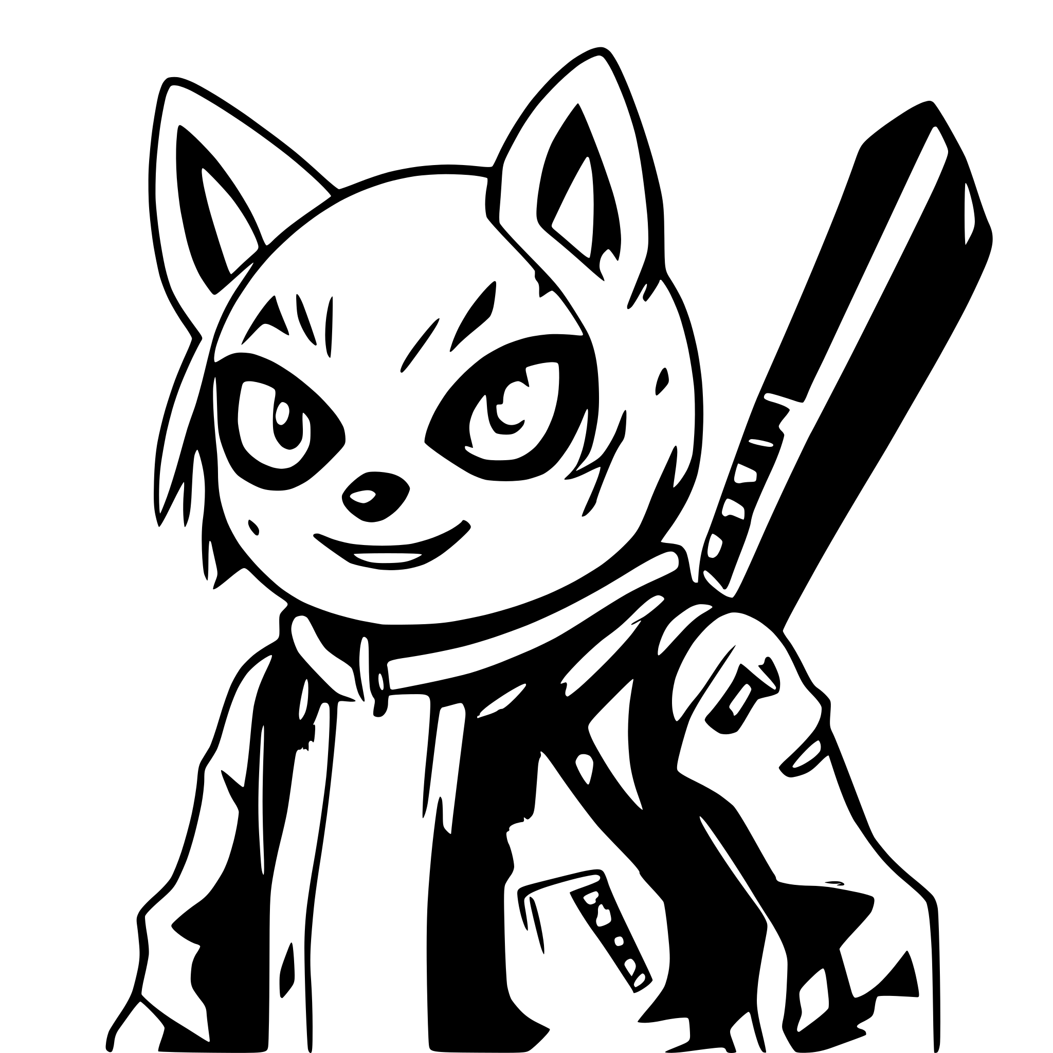 AI-generated SVG of a dogpool and deadpool high detail