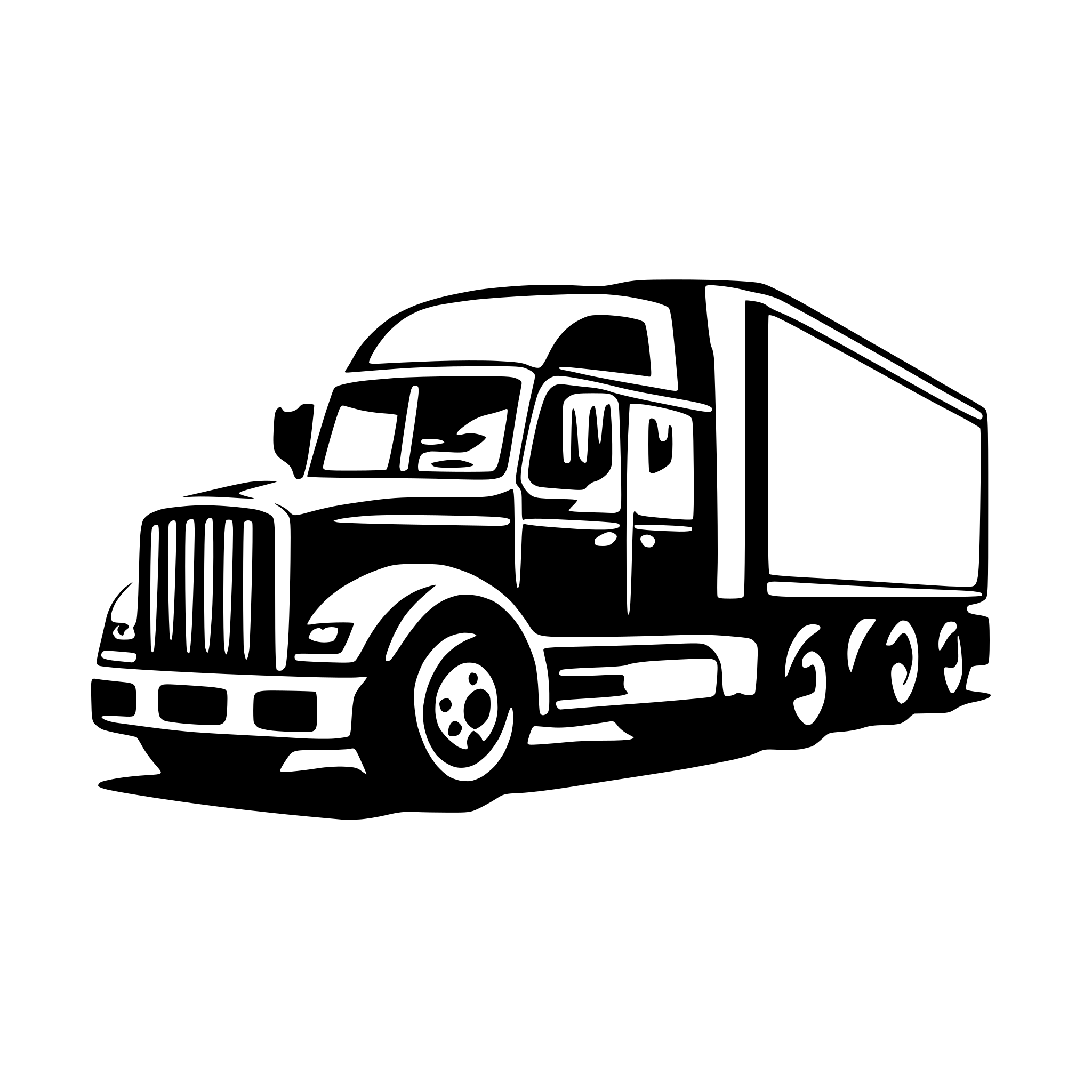 AI-generated SVG of a Driving Semi Truck