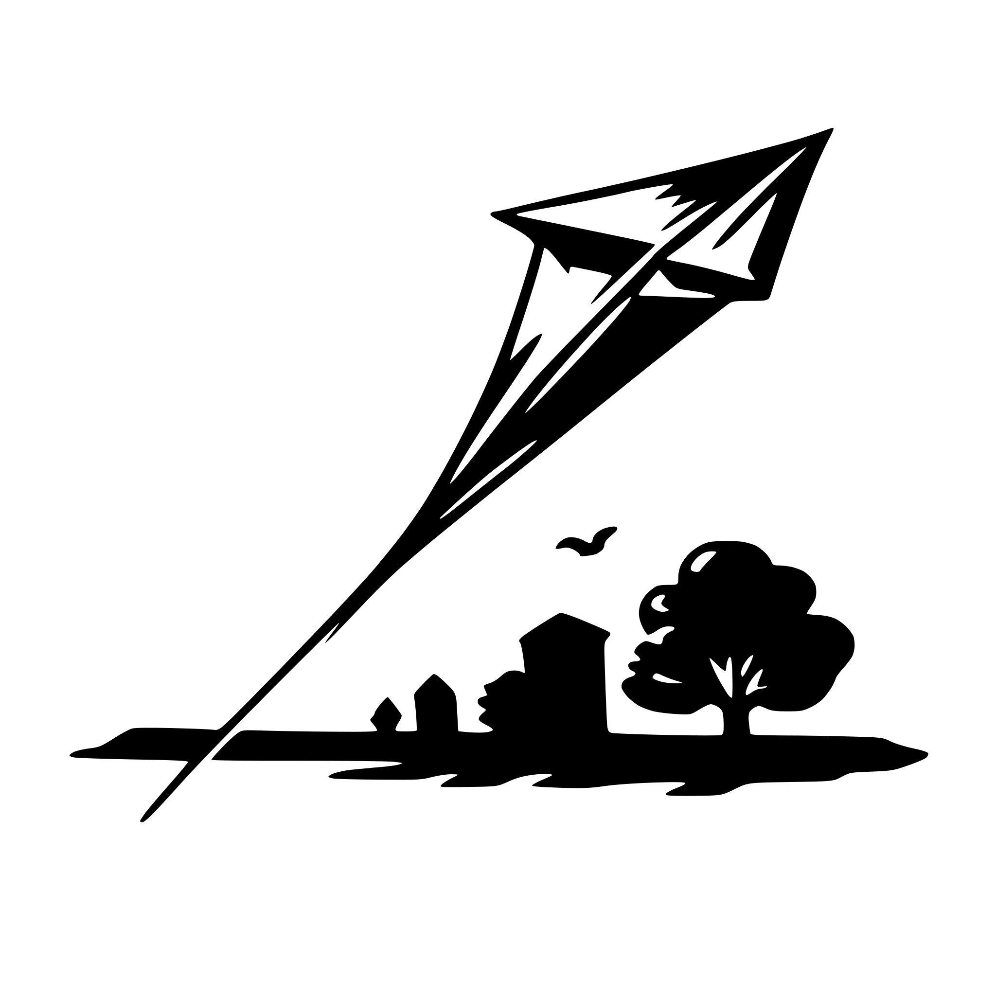 AI-generated SVG of 'kite in sky'
