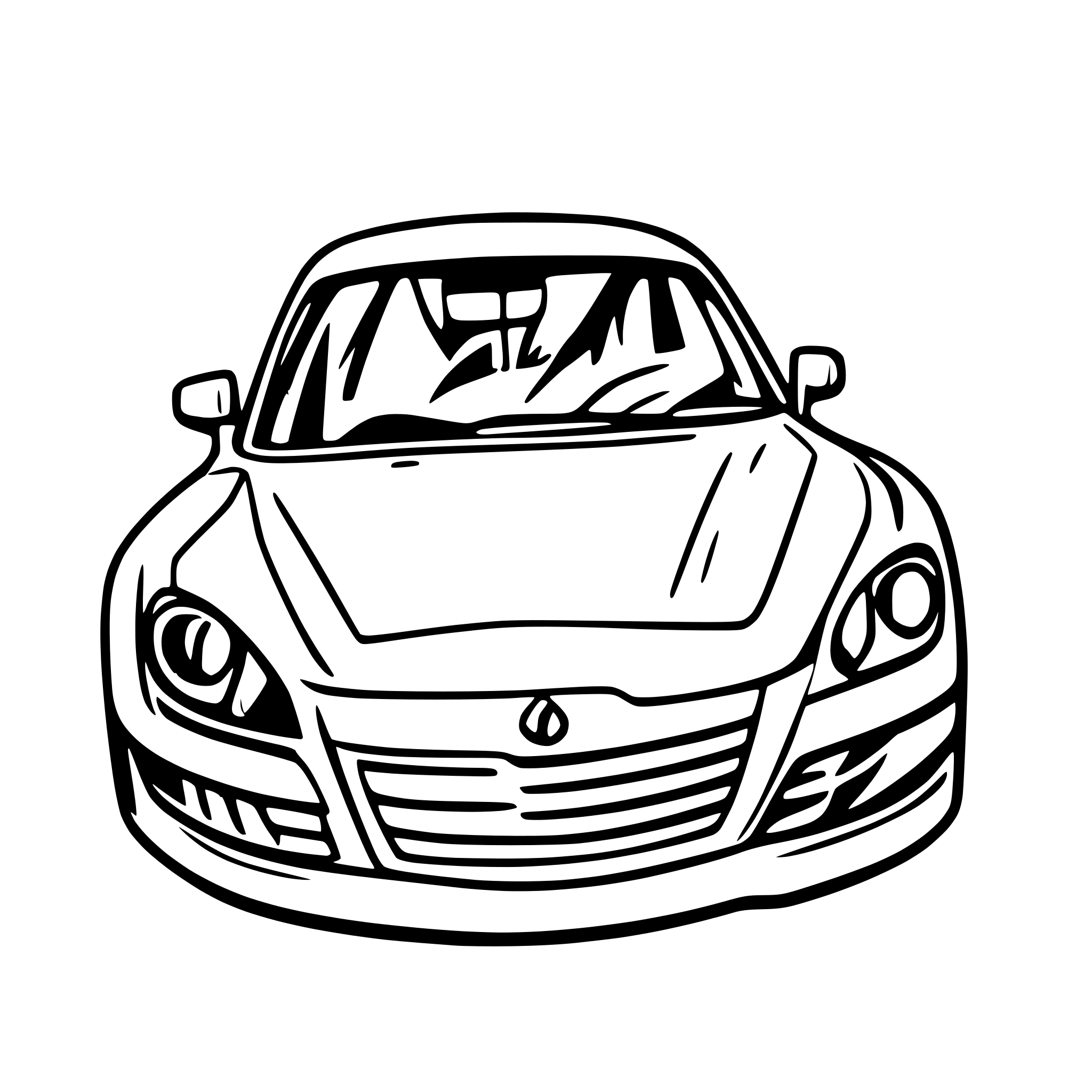 AI-generated SVG of a rally car