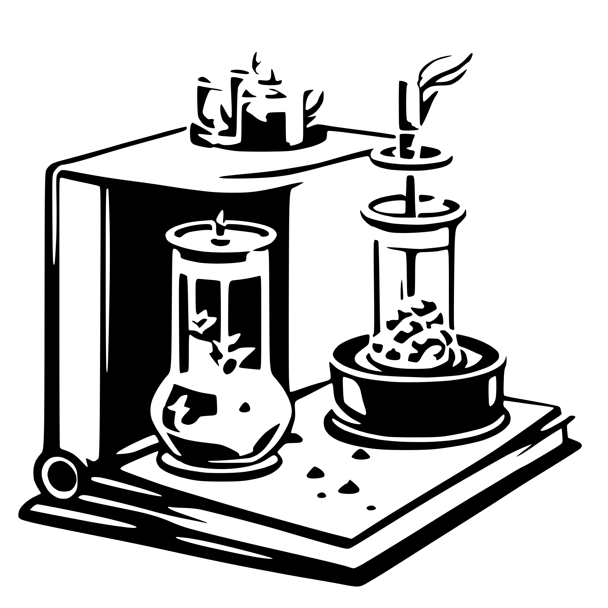 AI-generated SVG of 'a lab recipe book'