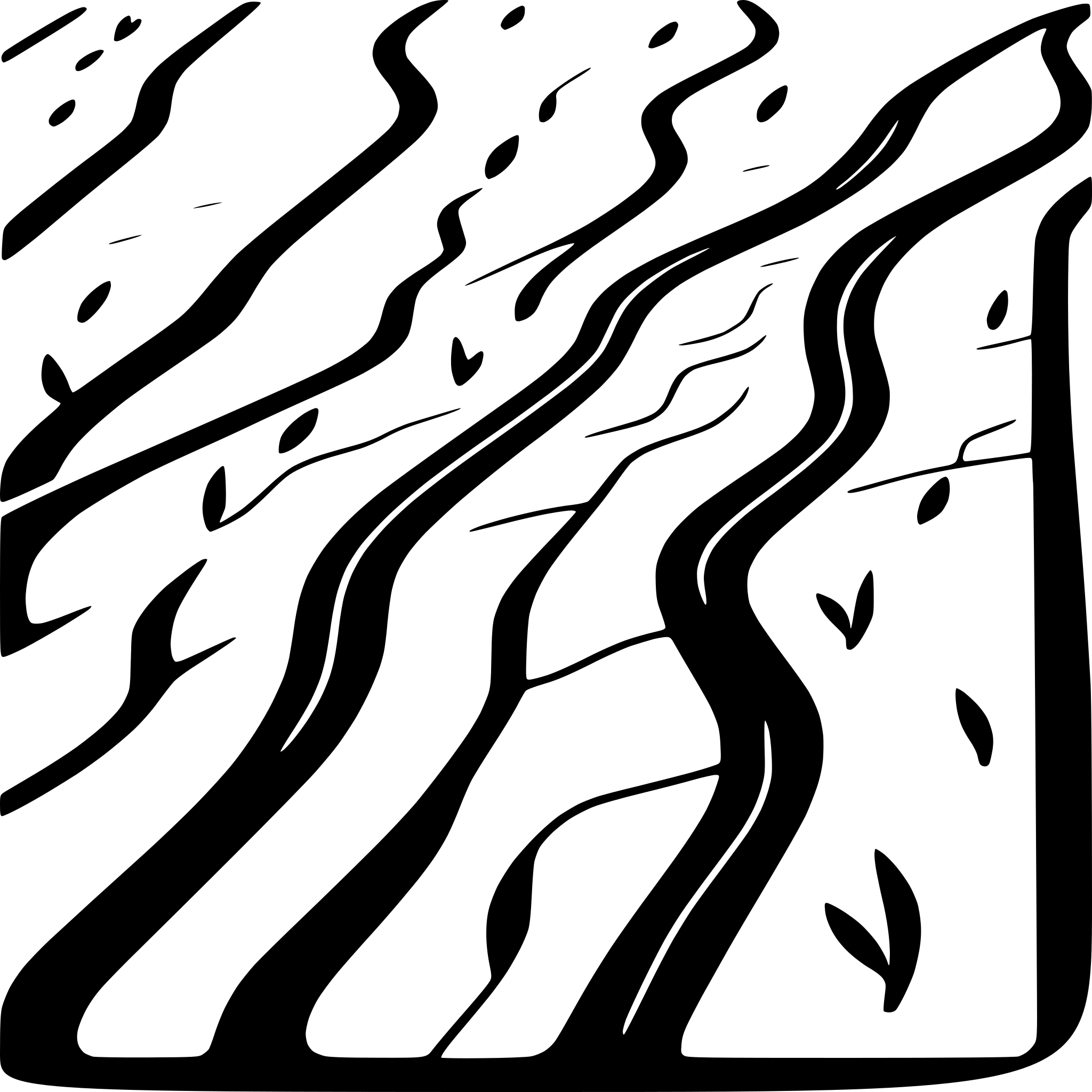 AI-generated SVG of 'river delta with meandering channels'