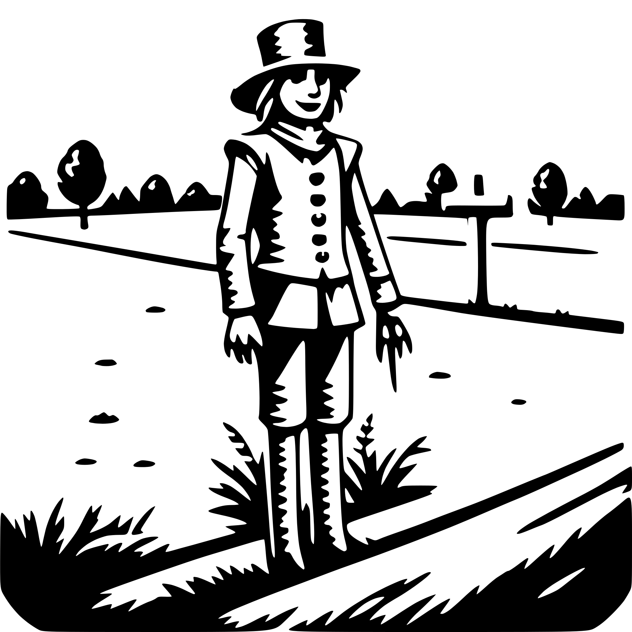 AI-generated SVG of 'scarecrow in field'