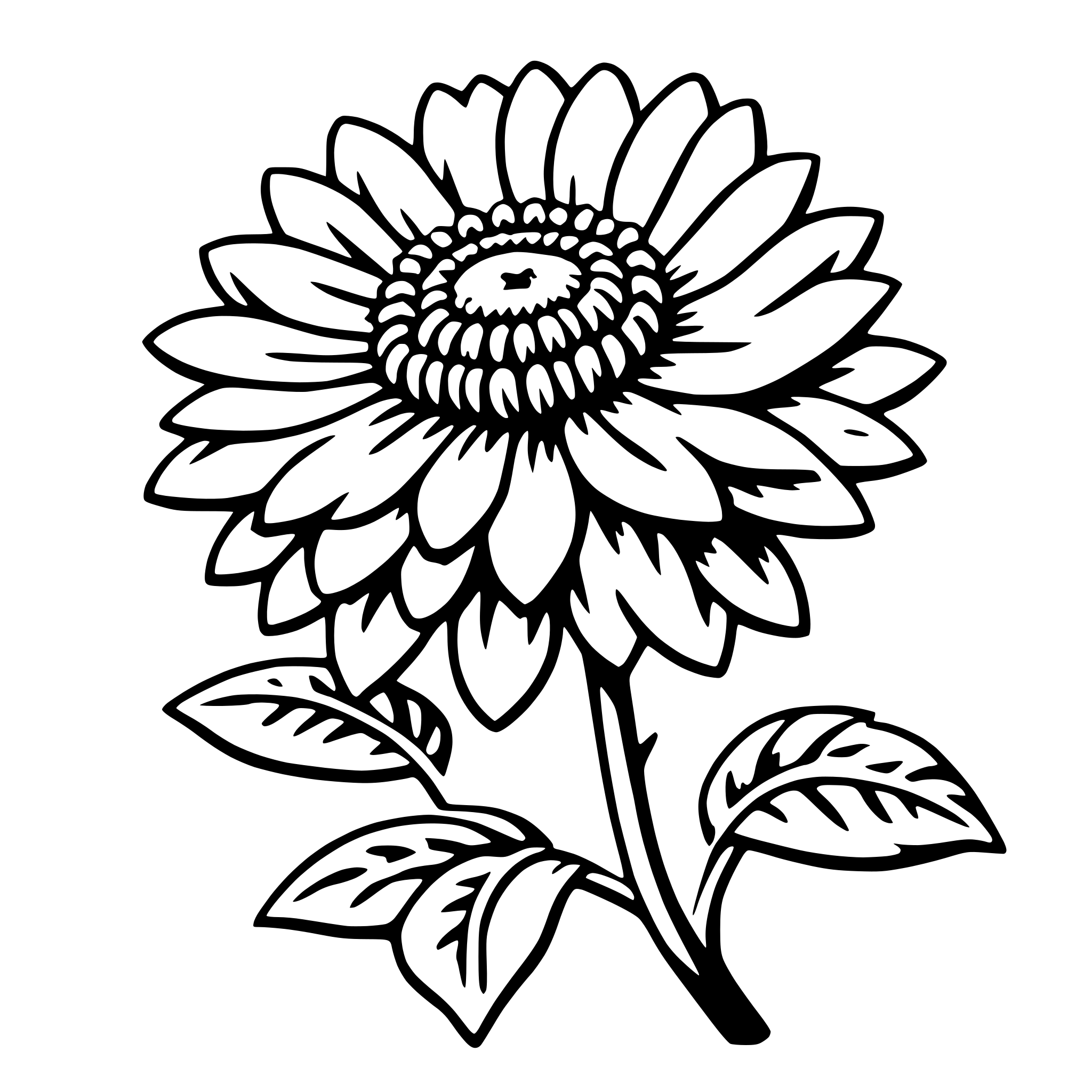 AI-generated SVG of a chrysanthemum