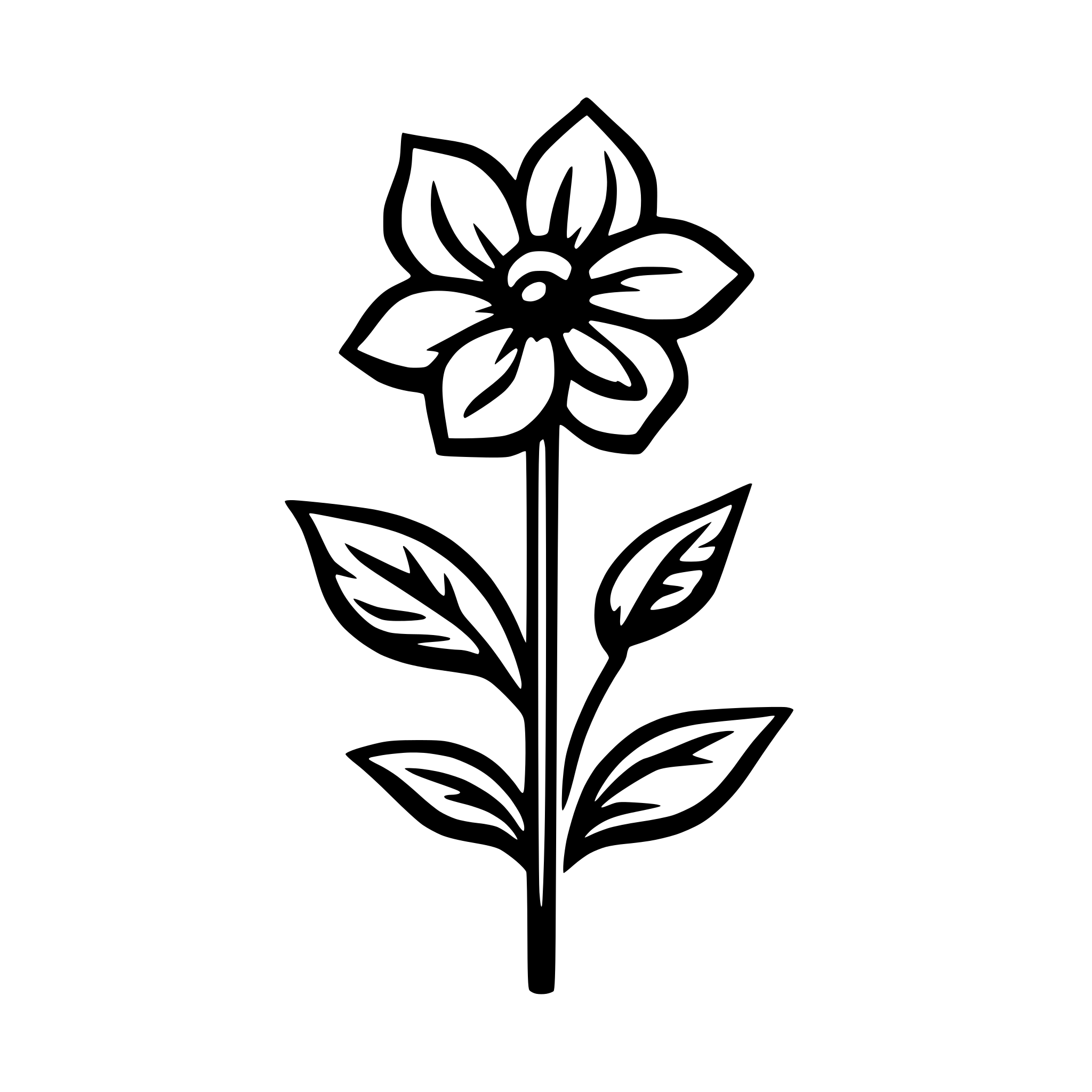 AI-generated SVG of 'Logo de fleur minimaliste ligne'