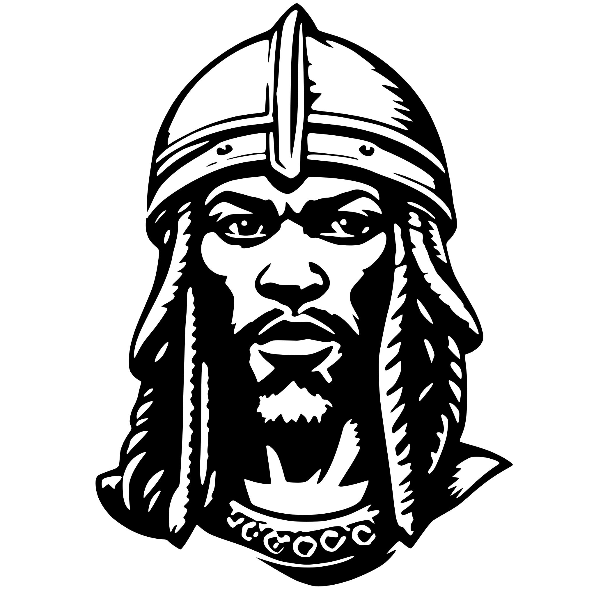 AI-generated SVG of 'African viking'