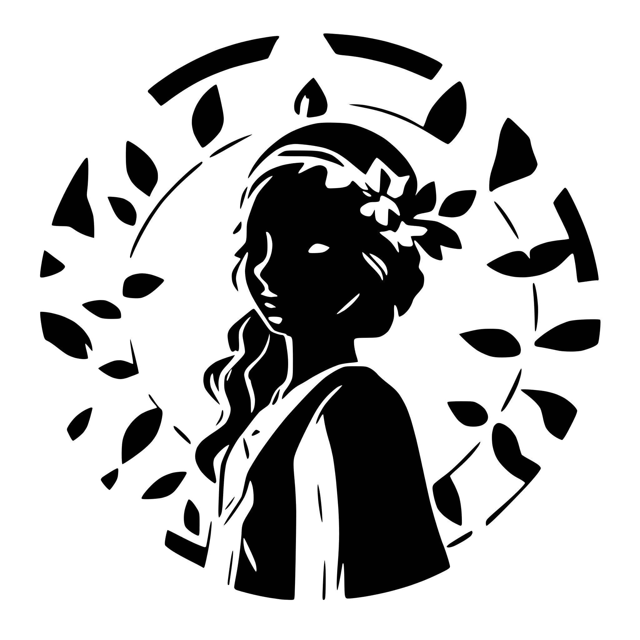 AI-generated SVG of a art nouveau style sun no decoration
