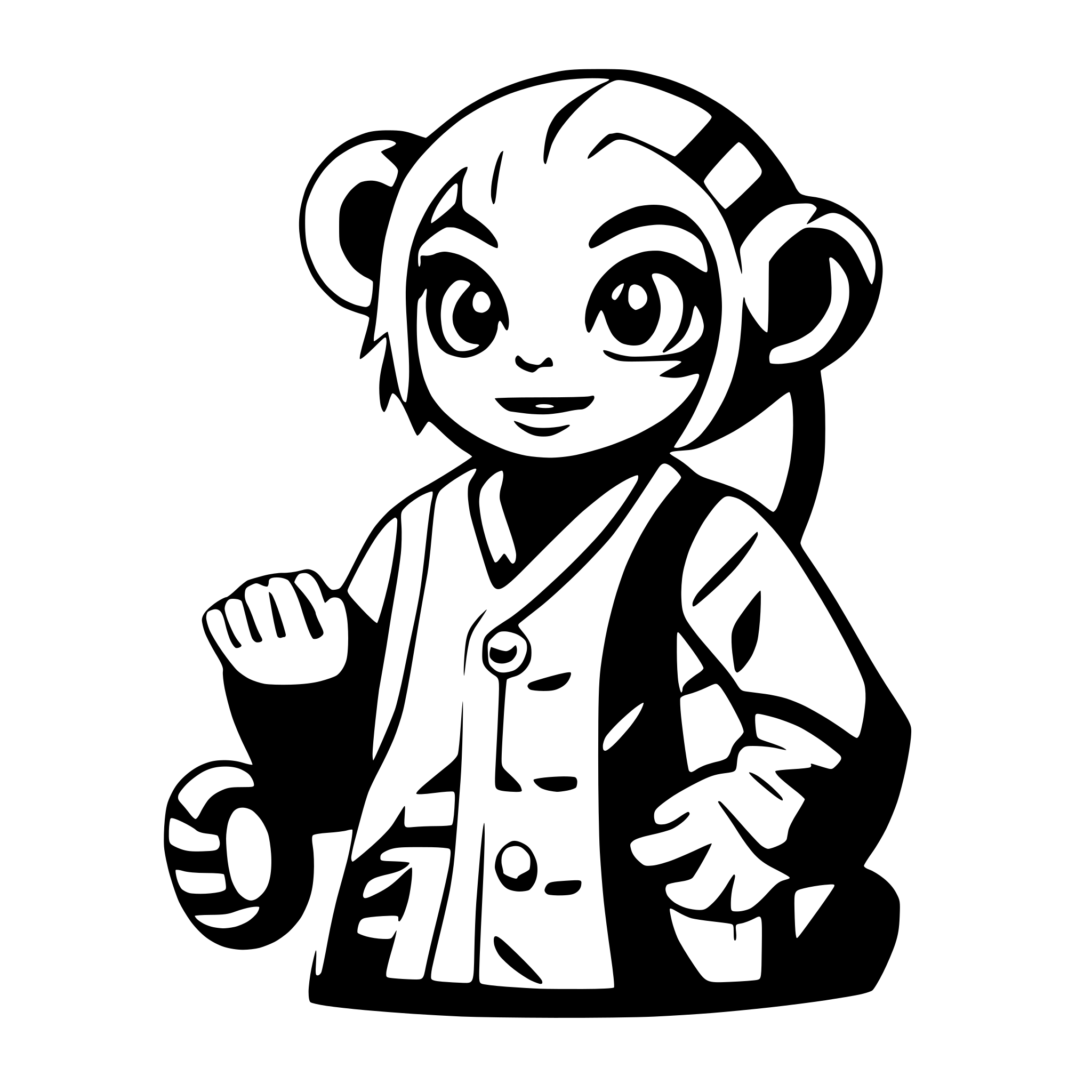 AI-generated SVG of a a monkey