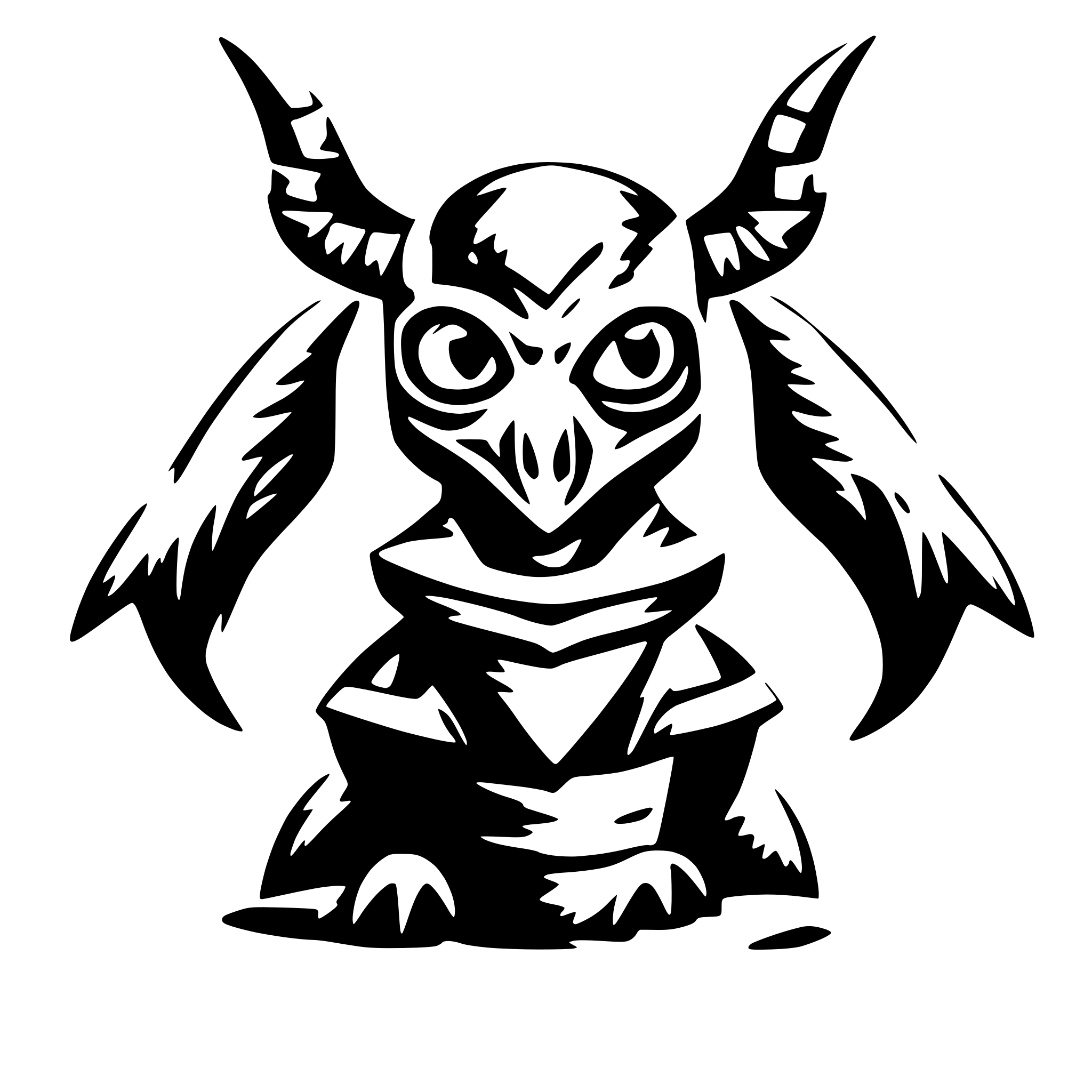 AI-generated SVG of a Dämon