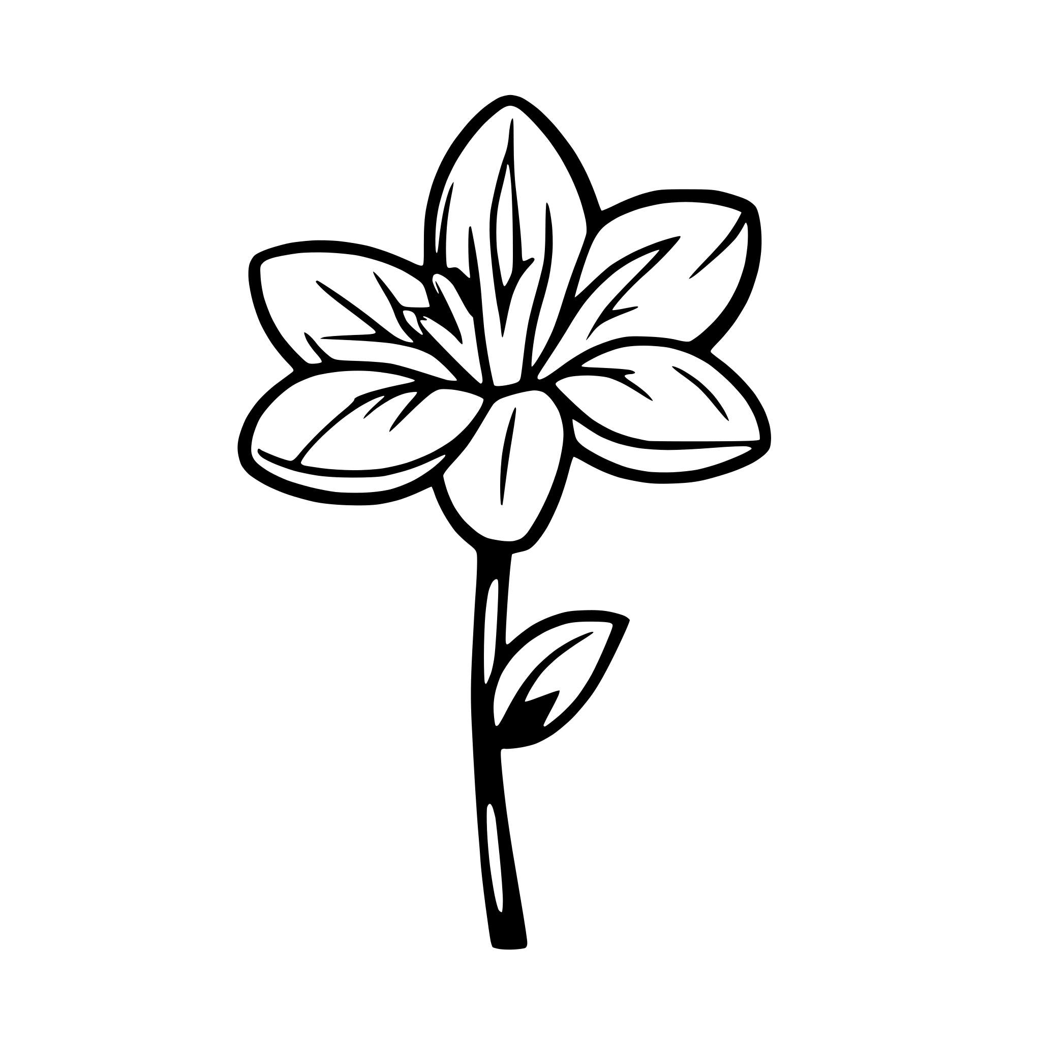 AI-generated SVG of 'lilly flower without leaves'