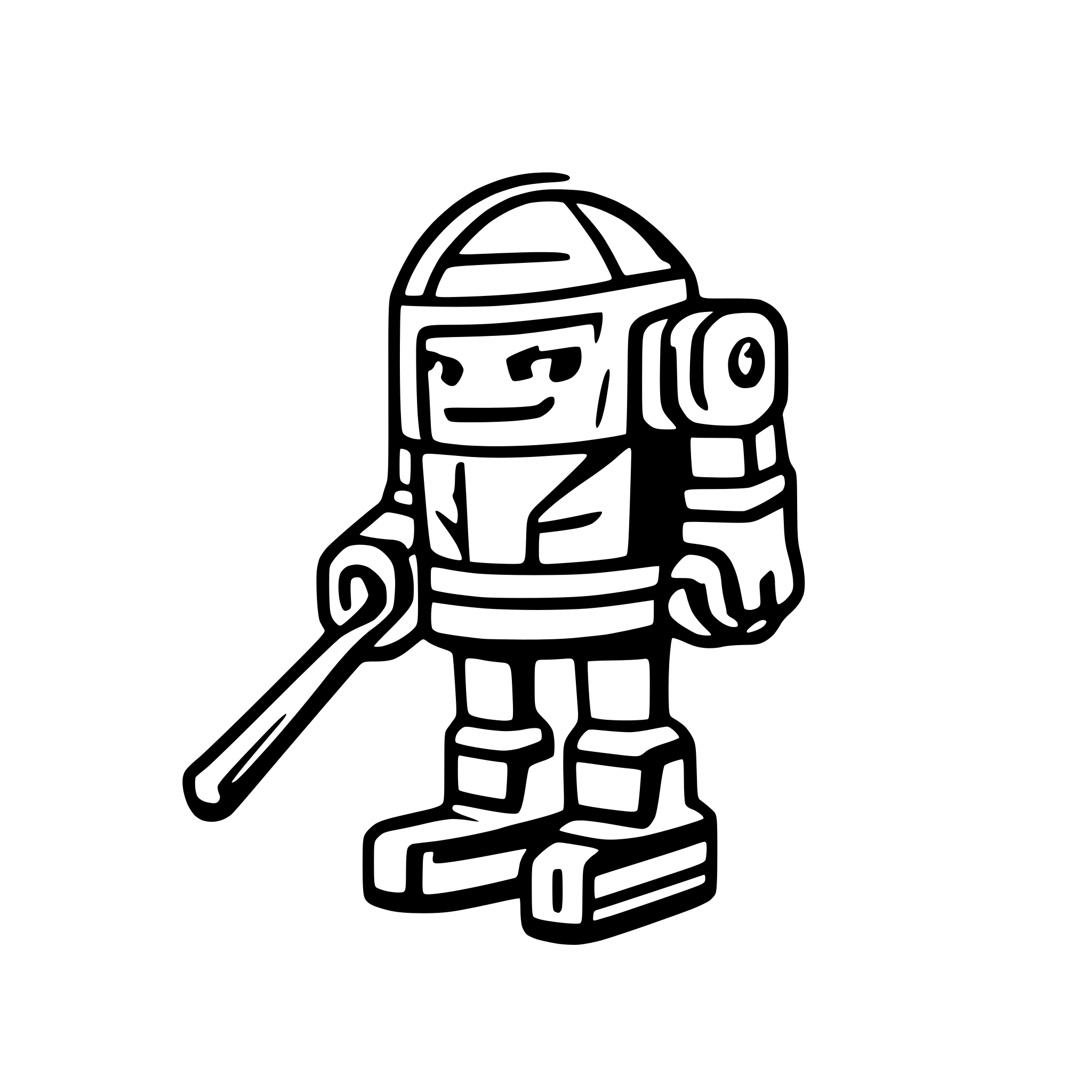 AI-generated SVG of 'ice hockey robot'