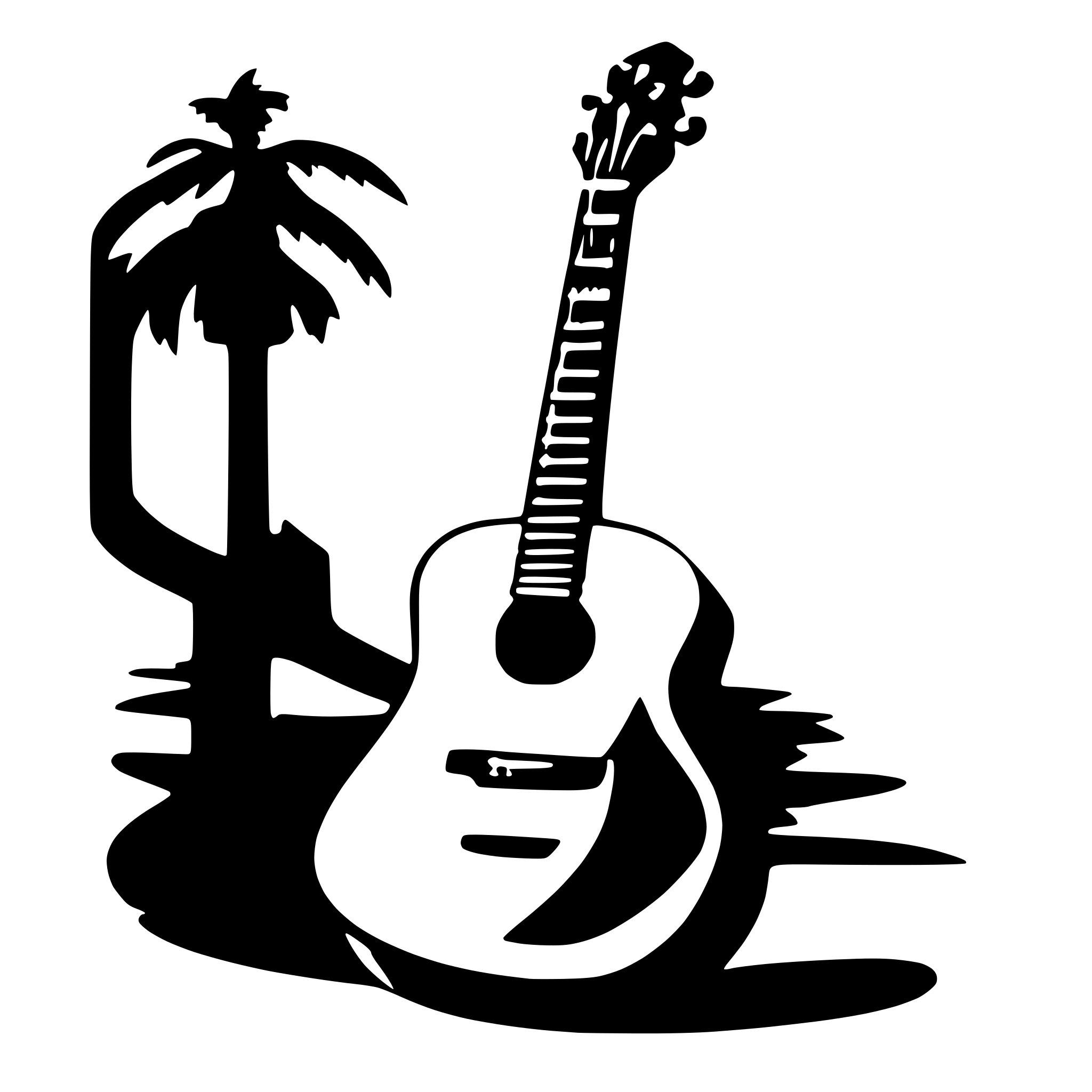 AI-generated SVG of a Stencil guitar