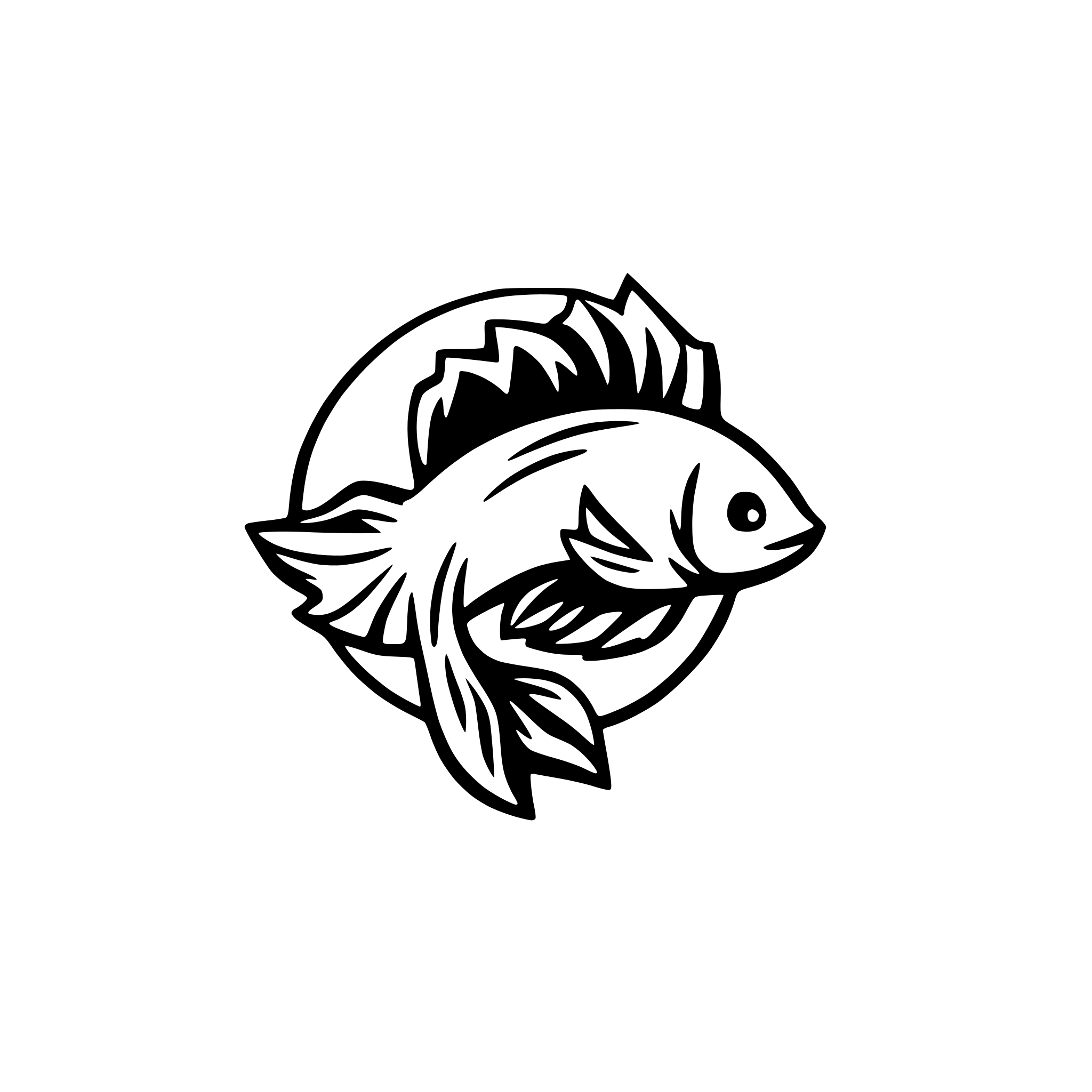AI-generated SVG of a betta fish