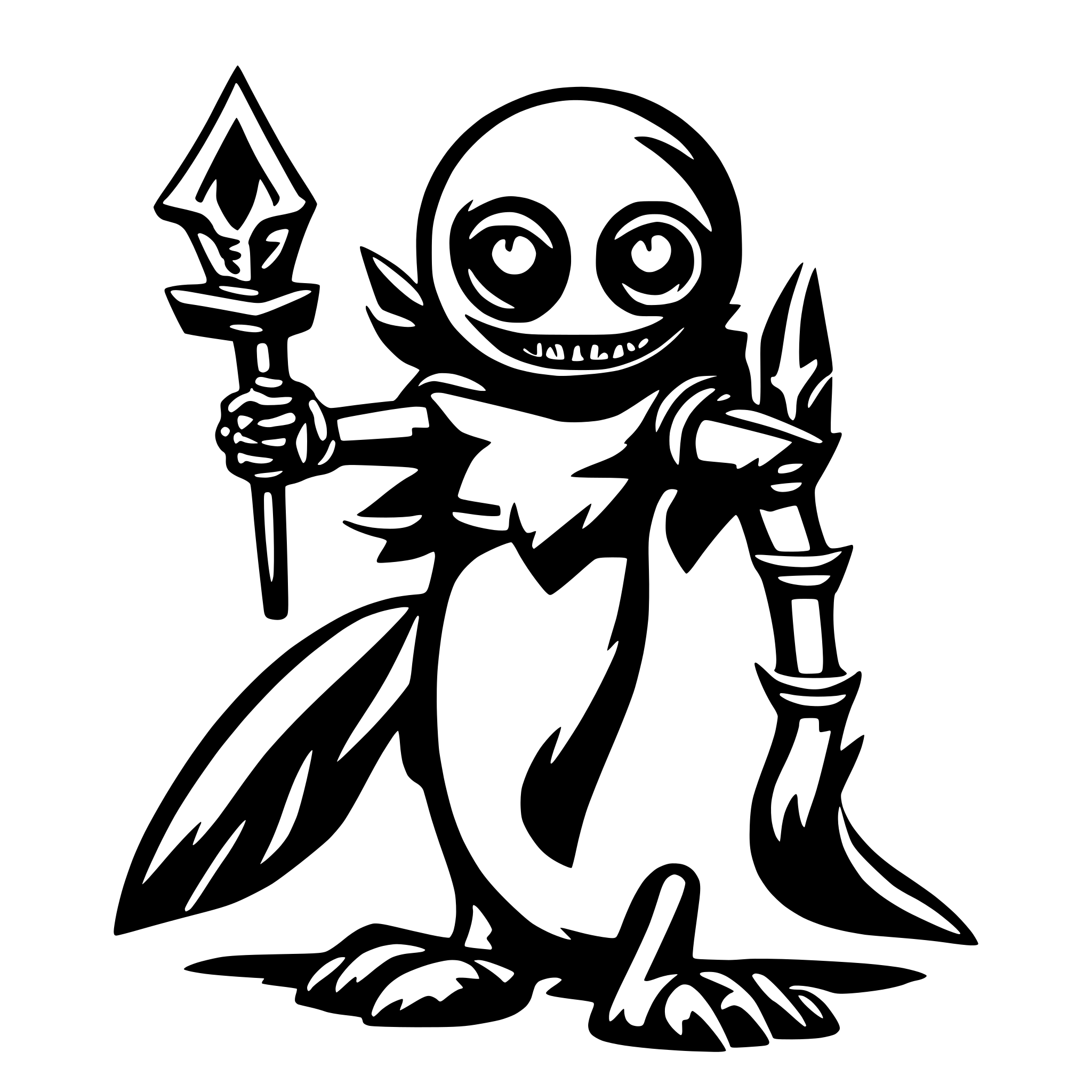 AI-generated SVG of a Dämon