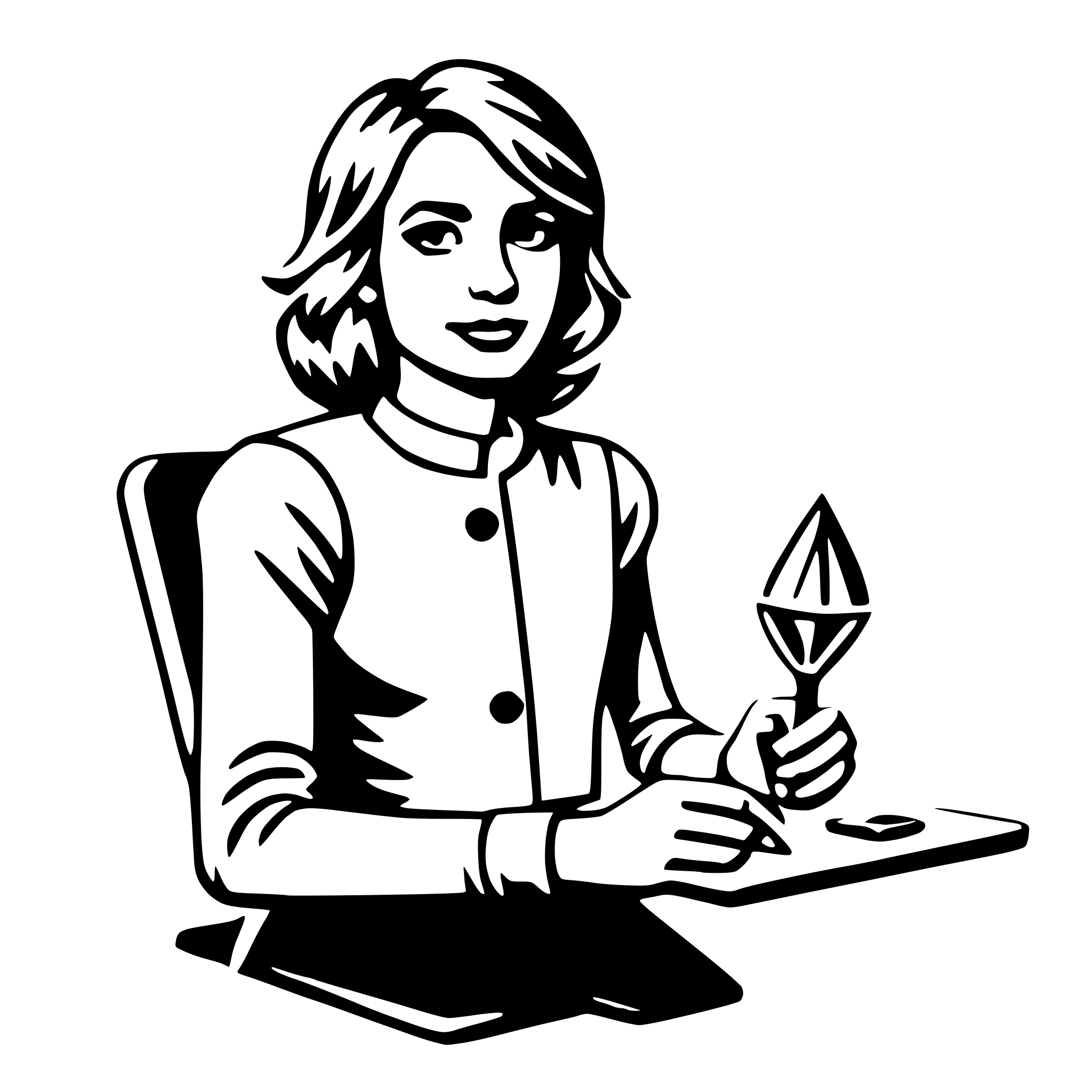 AI-generated SVG of a graphic designer