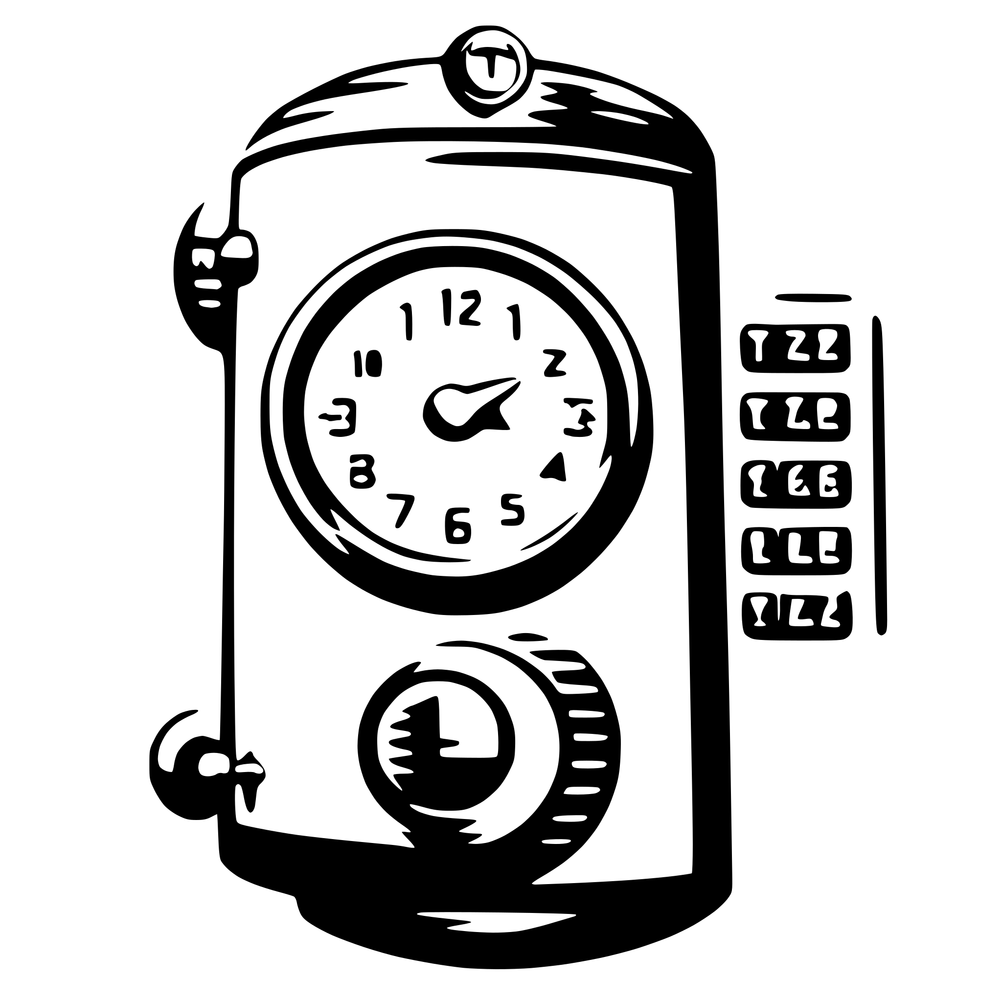 AI-generated SVG of a dial menu of doorstation