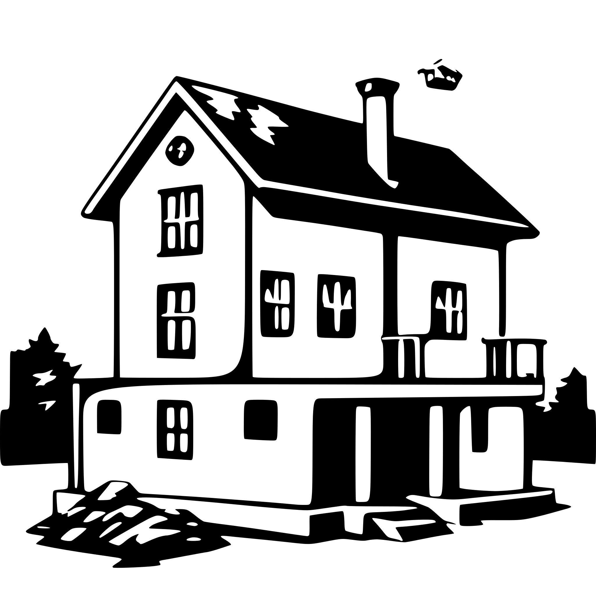 AI-generated SVG of 'House being built simple'