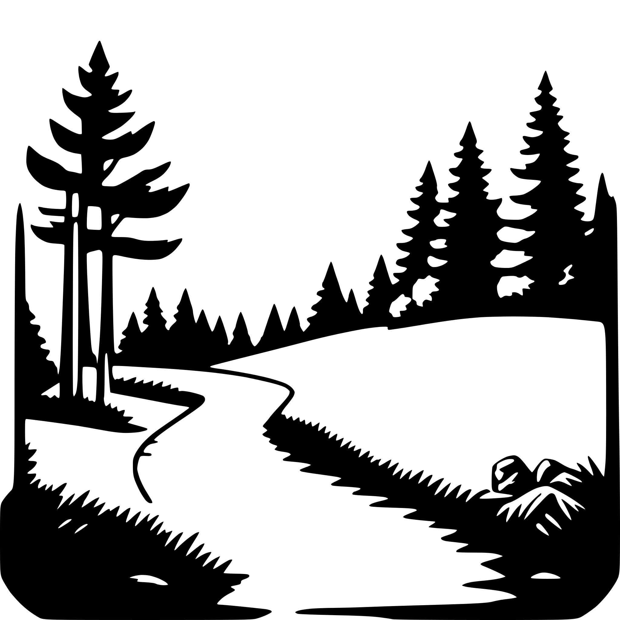AI-generated SVG of a hiker's paradise