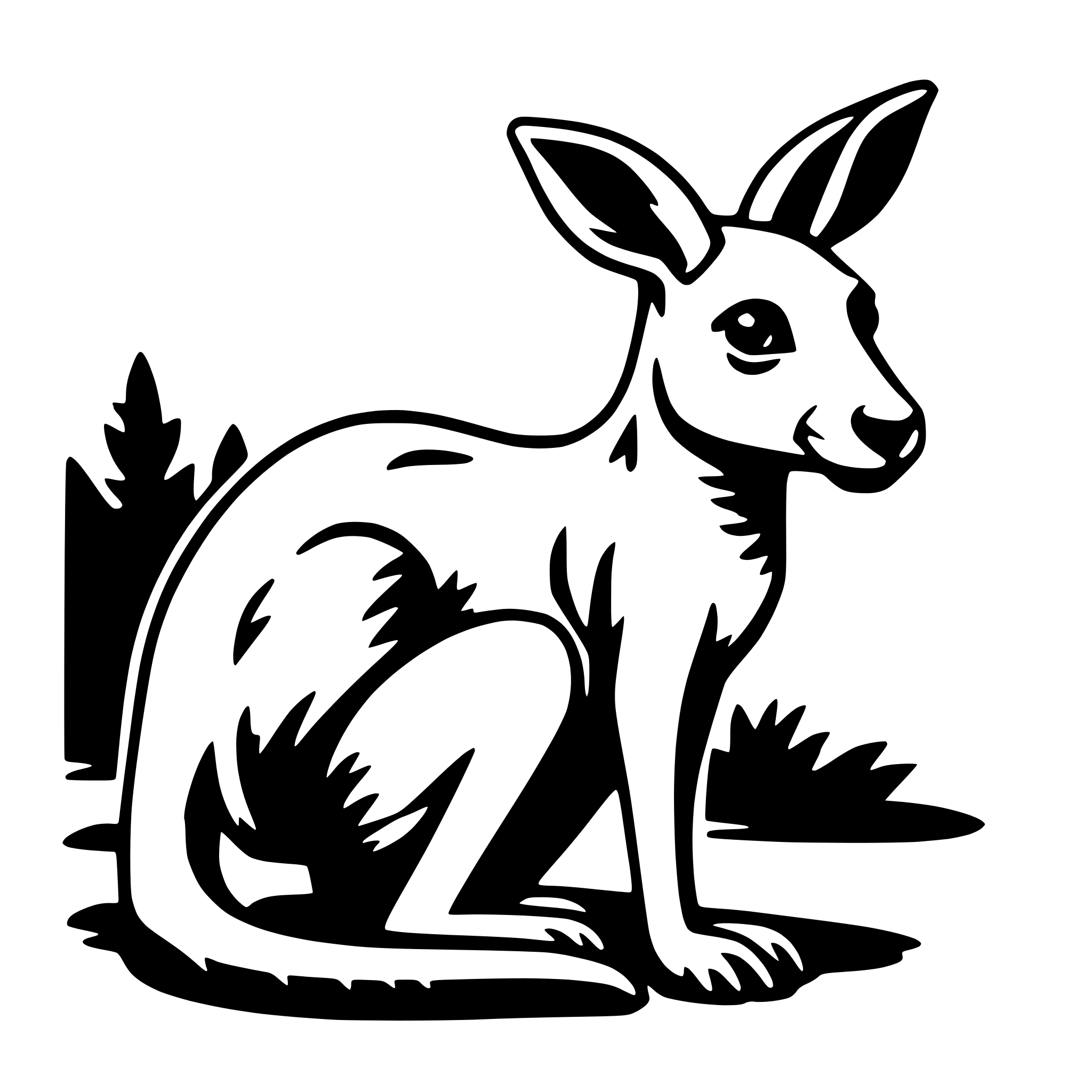 AI-generated SVG of 'kangaroo'