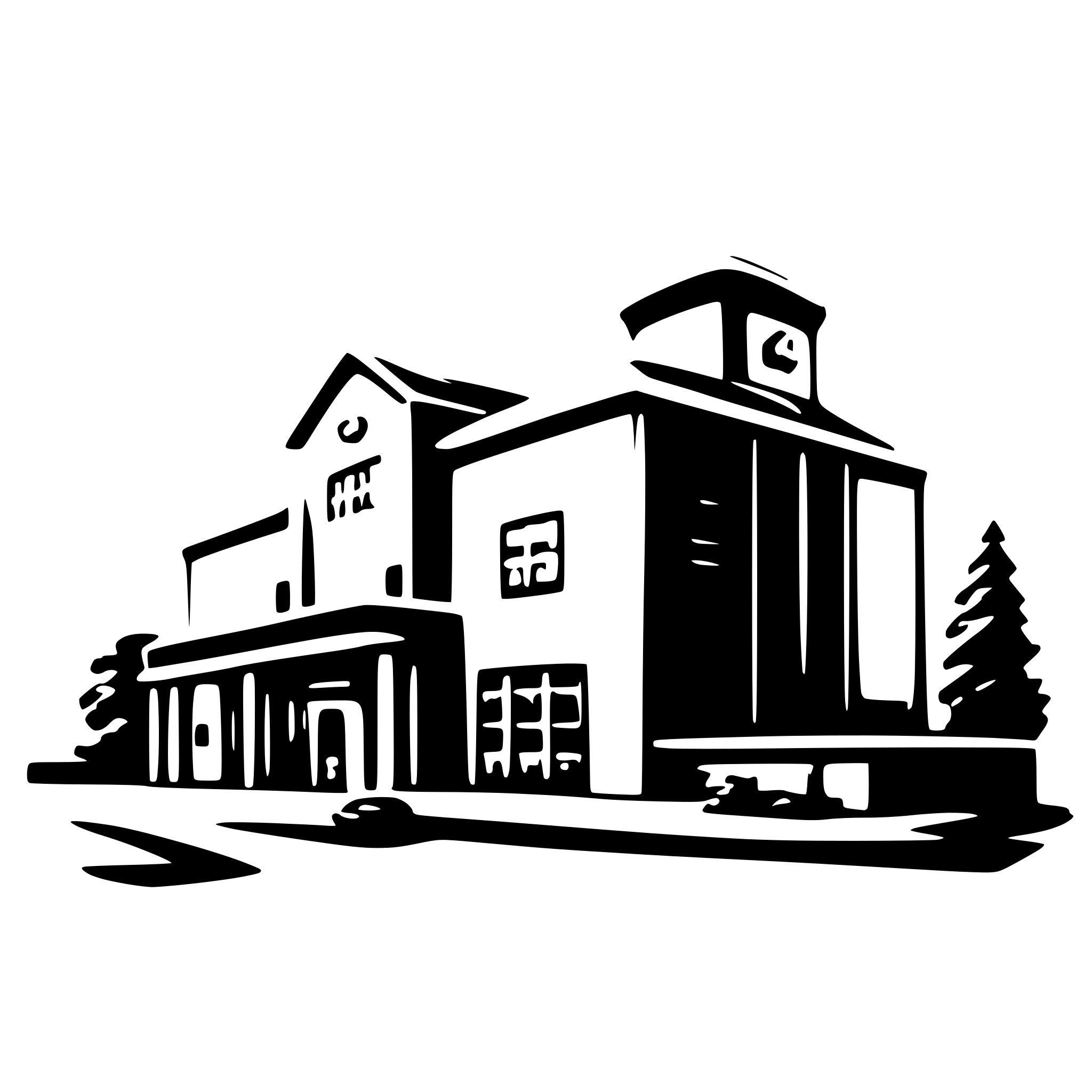 AI-generated SVG of a big warehouse building