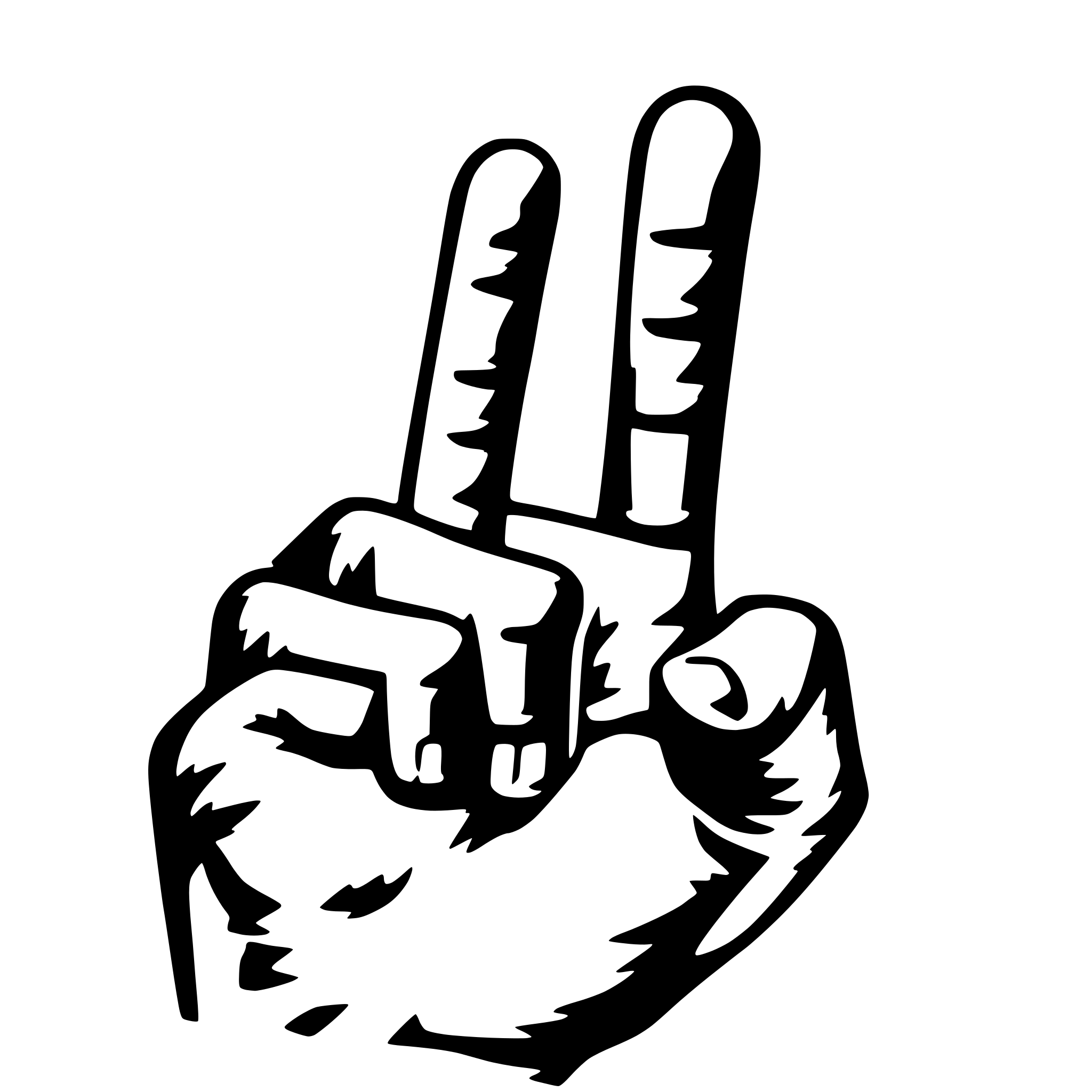 AI-generated SVG of a slib someone the finger