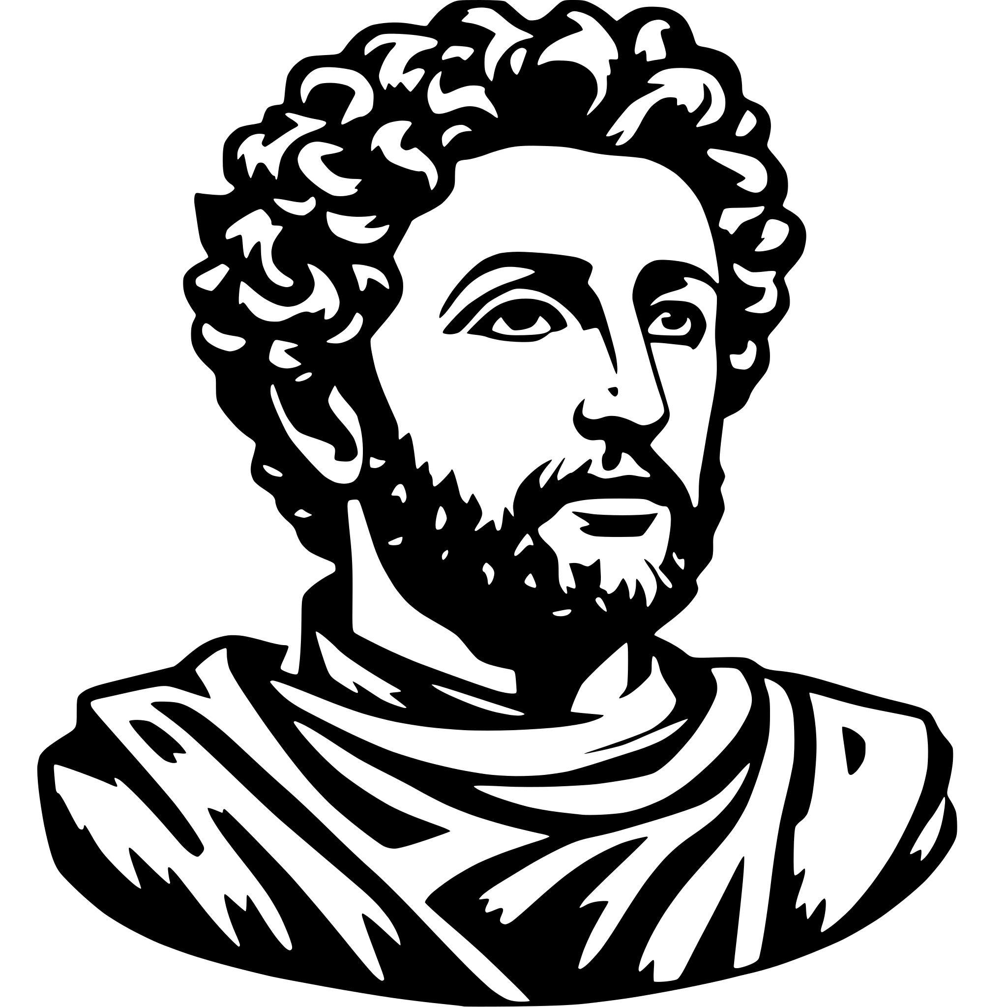 AI-generated SVG of a marcus aurelius