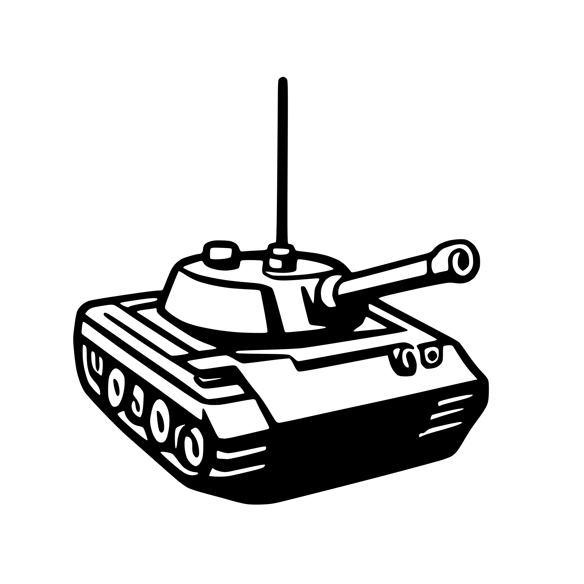 AI-generated SVG of a Battle tank (2-D top view (no perspective)) for a simple 2-d game. NO Perspective! top view as if it is moving from the top of the screen to the bottom along a vertical line.