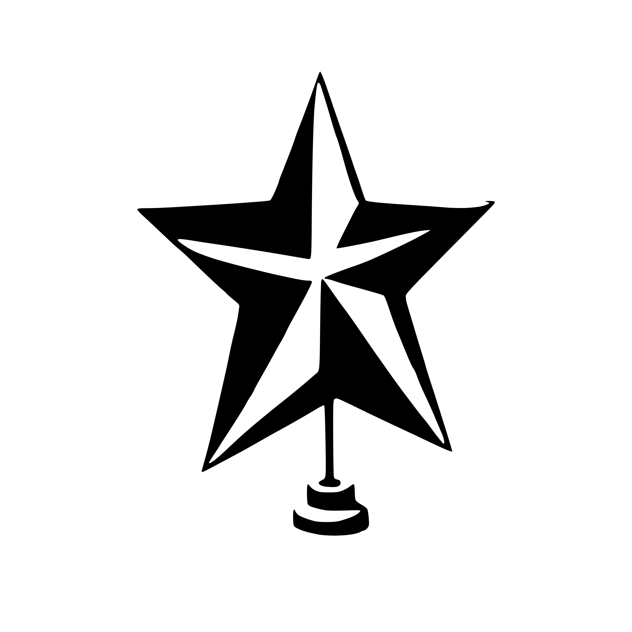 AI-generated SVG of 'a star on a string'