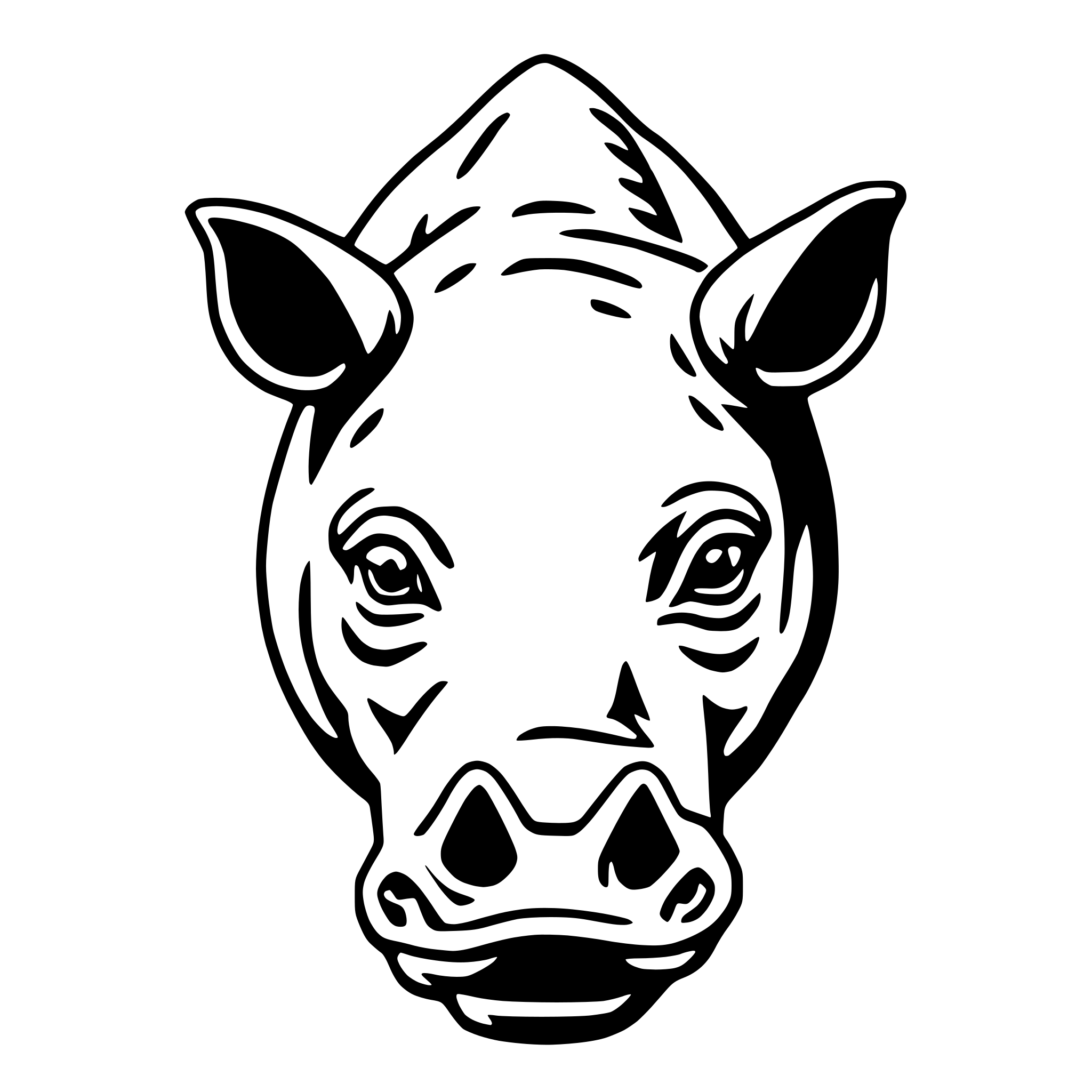 AI-generated SVG of a rhino