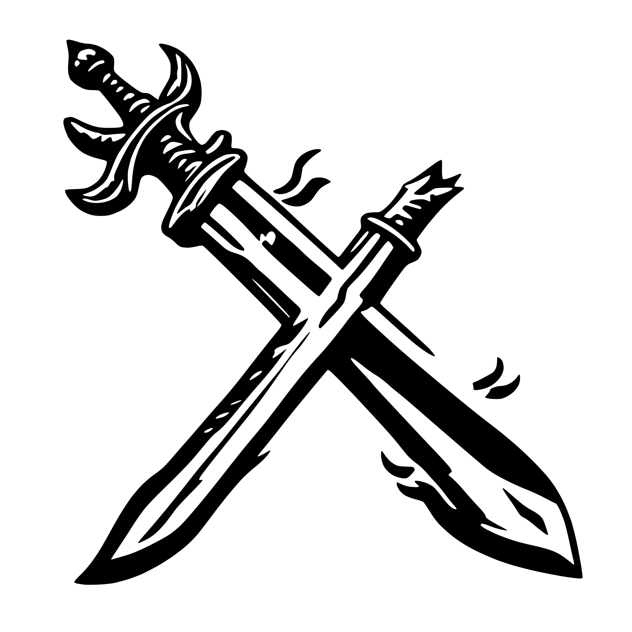 AI-generated SVG of a fire sword