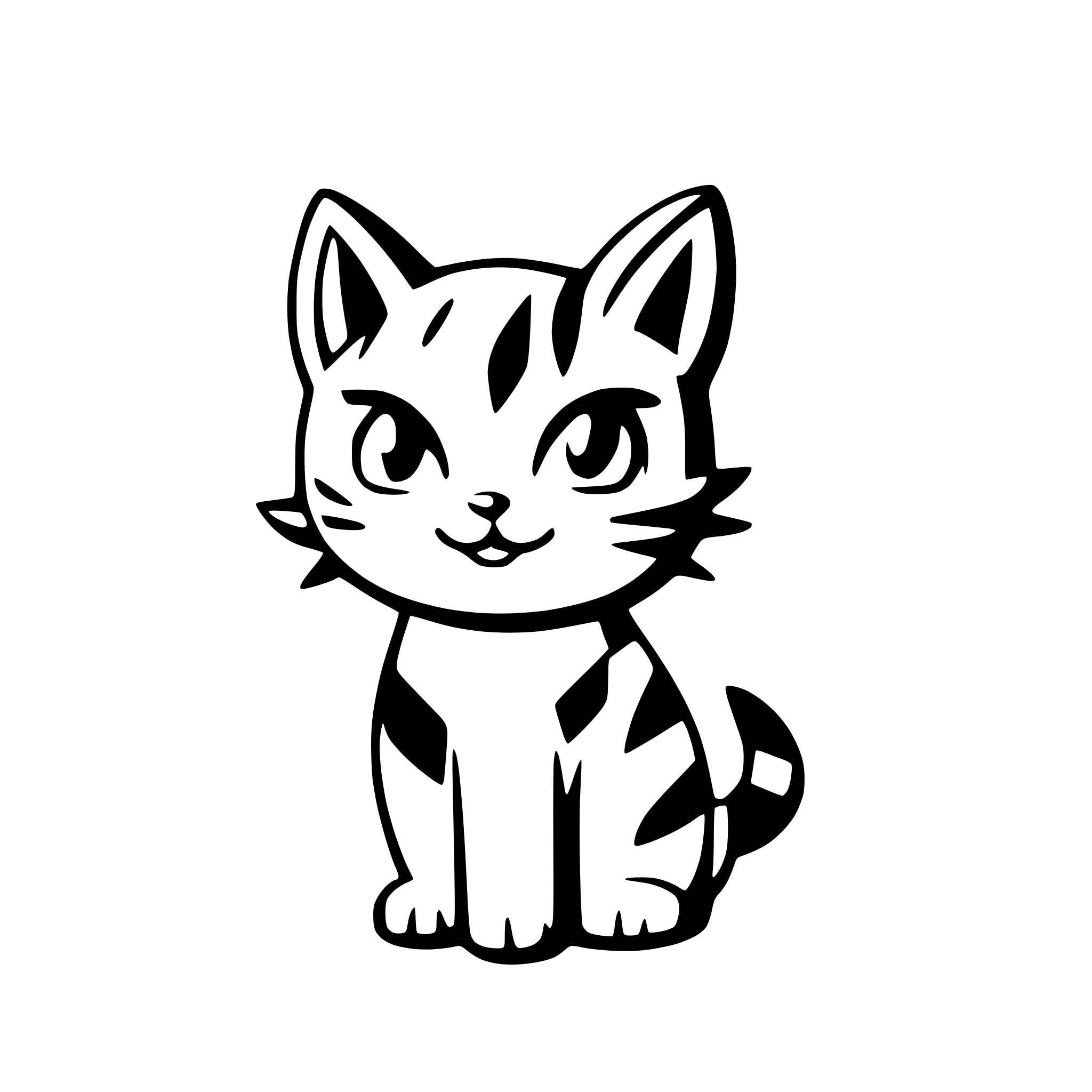 AI-generated SVG of 'cat'