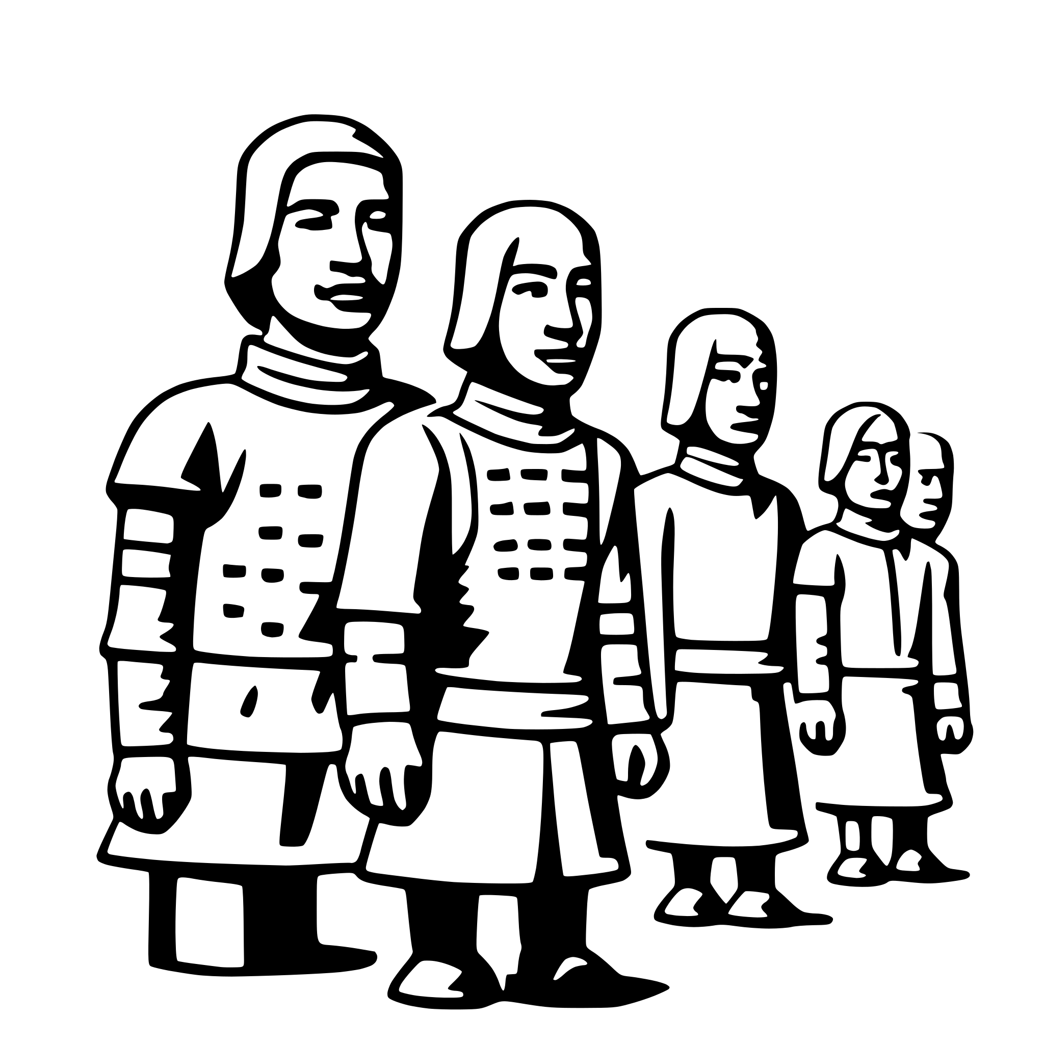 AI-generated SVG of a terracotta army