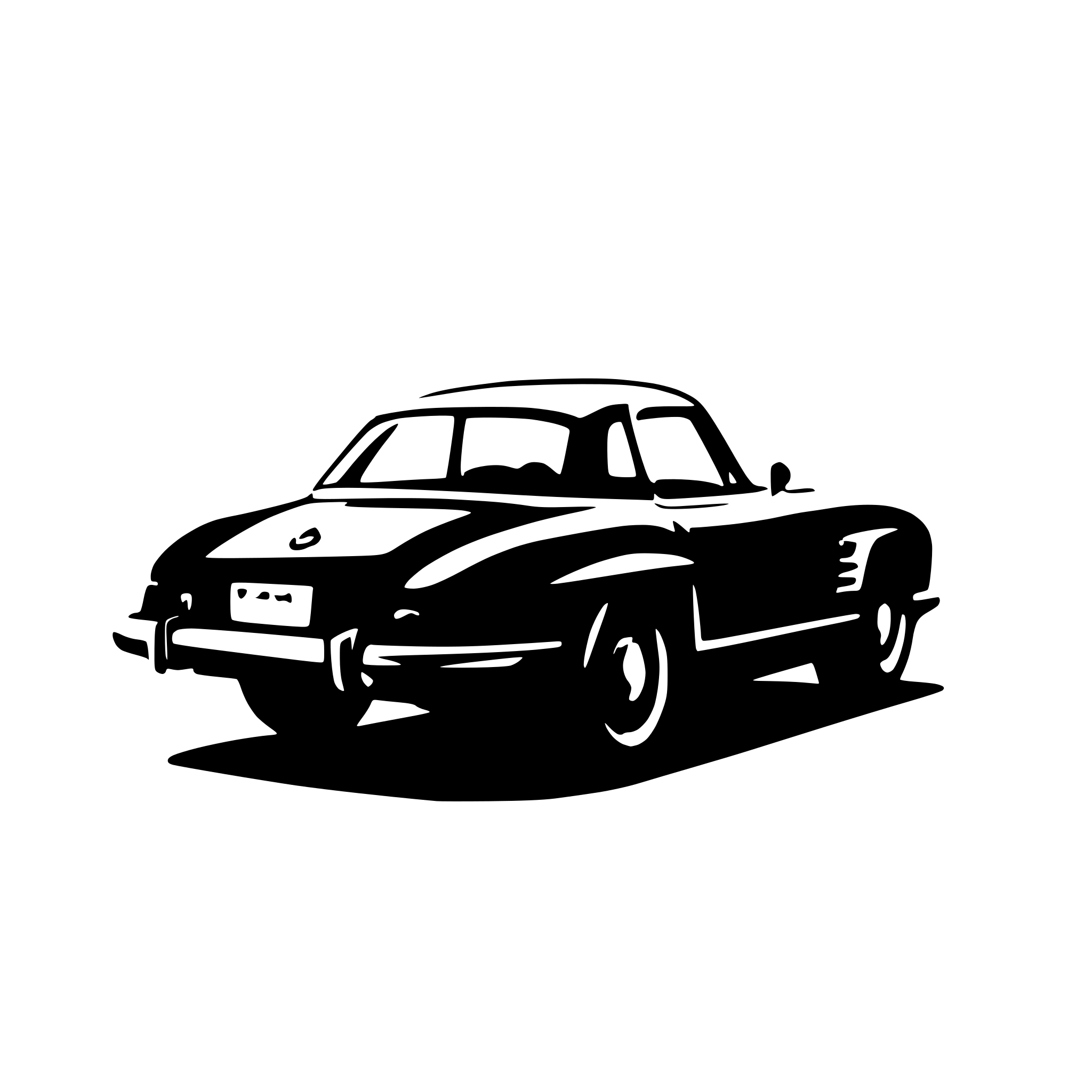 AI-generated SVG of a 300 sl rear