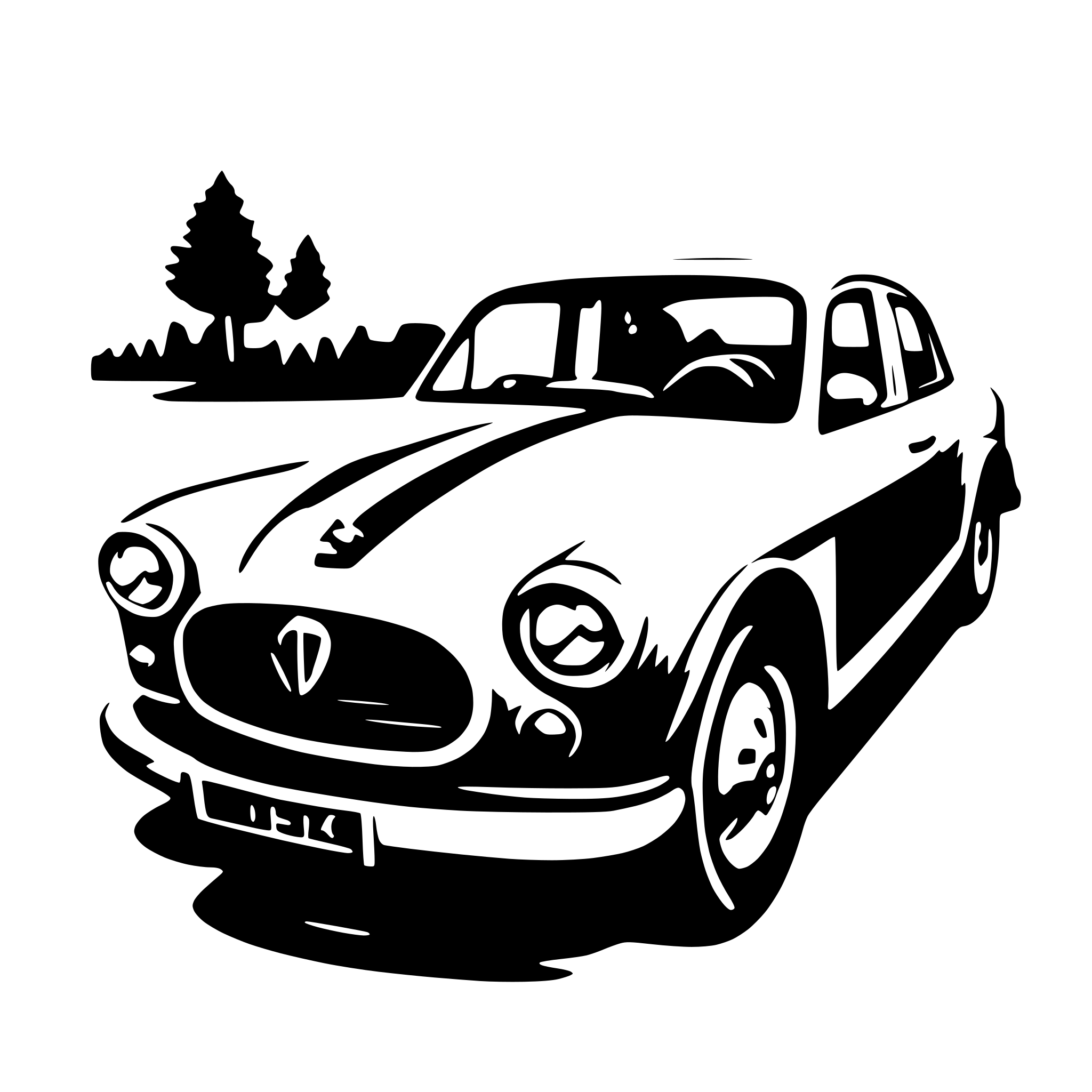 AI-generated SVG of a vintage car