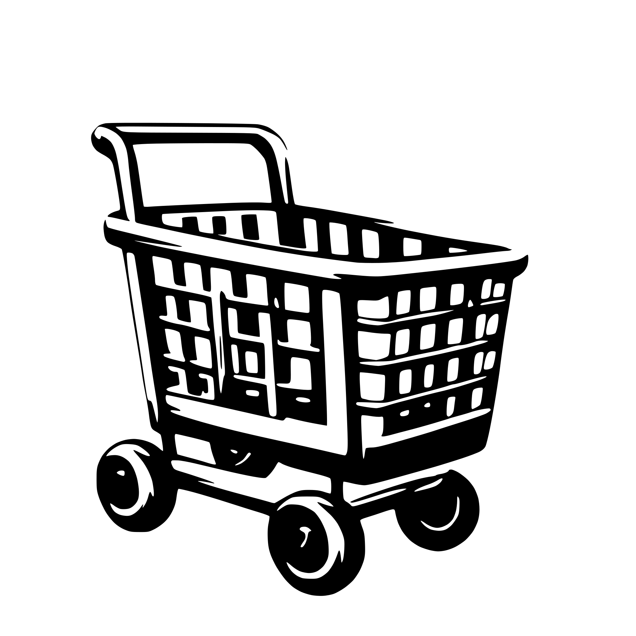 AI-generated SVG of a a shopping cart empty pastel colors
