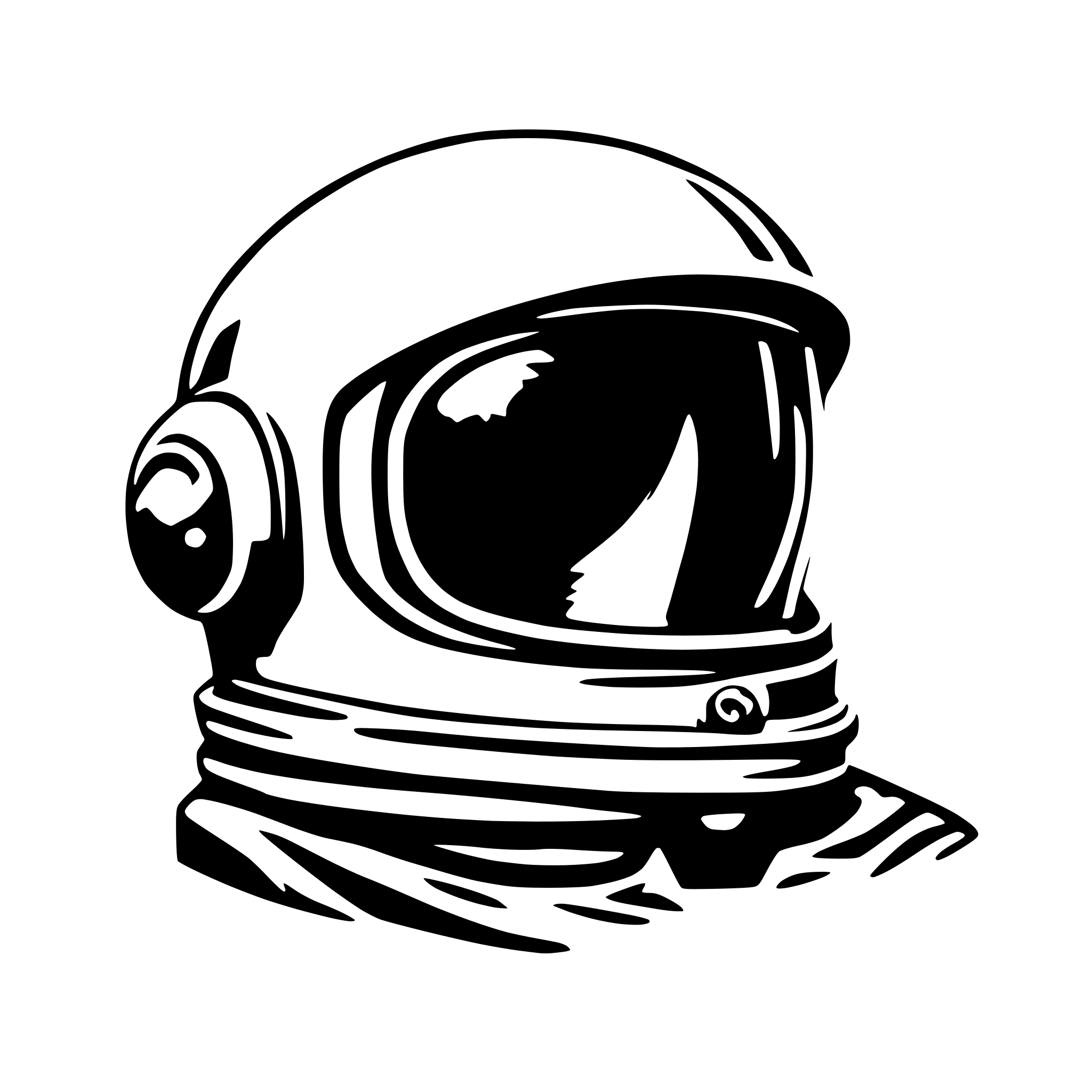 AI-generated SVG of 'gold visor astronaut helmet'