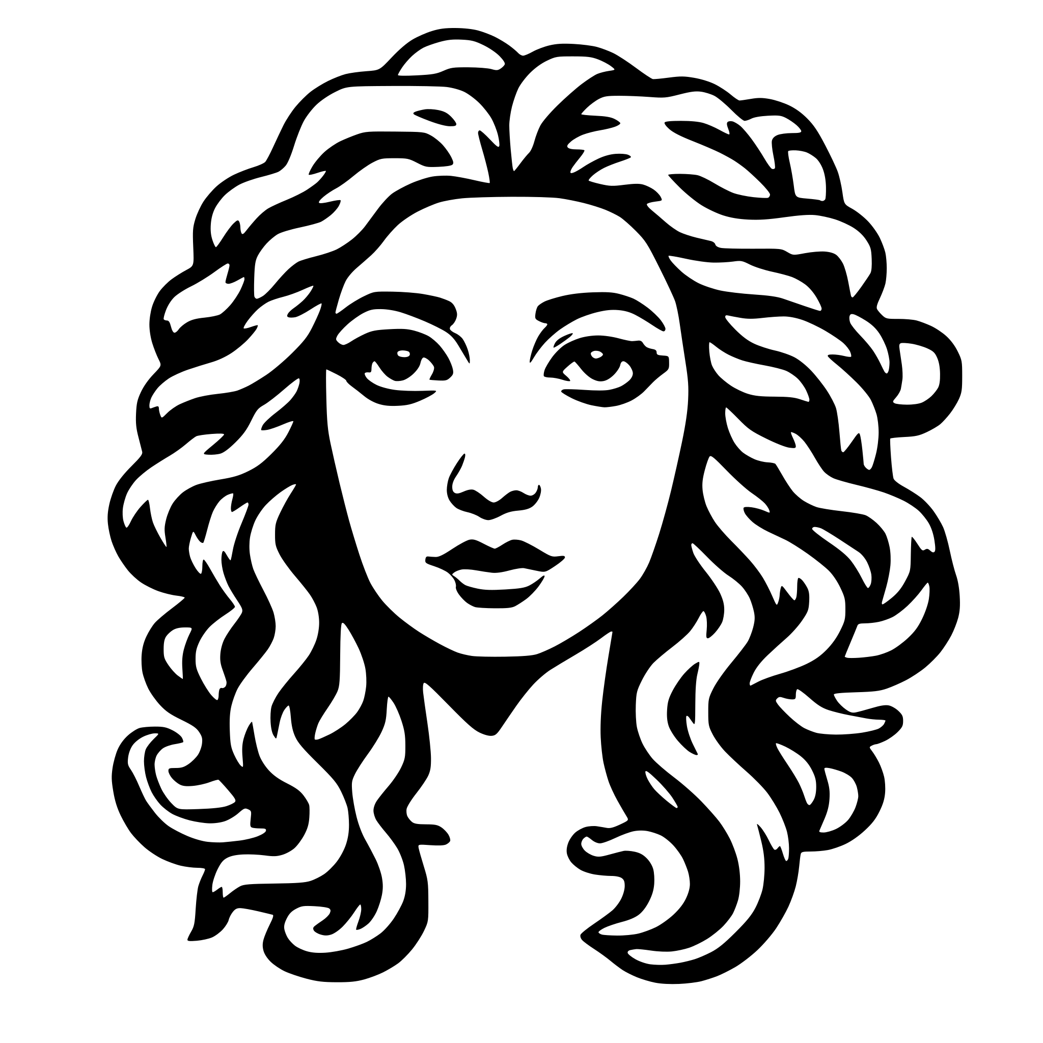 AI-generated SVG of a Simple Medusa