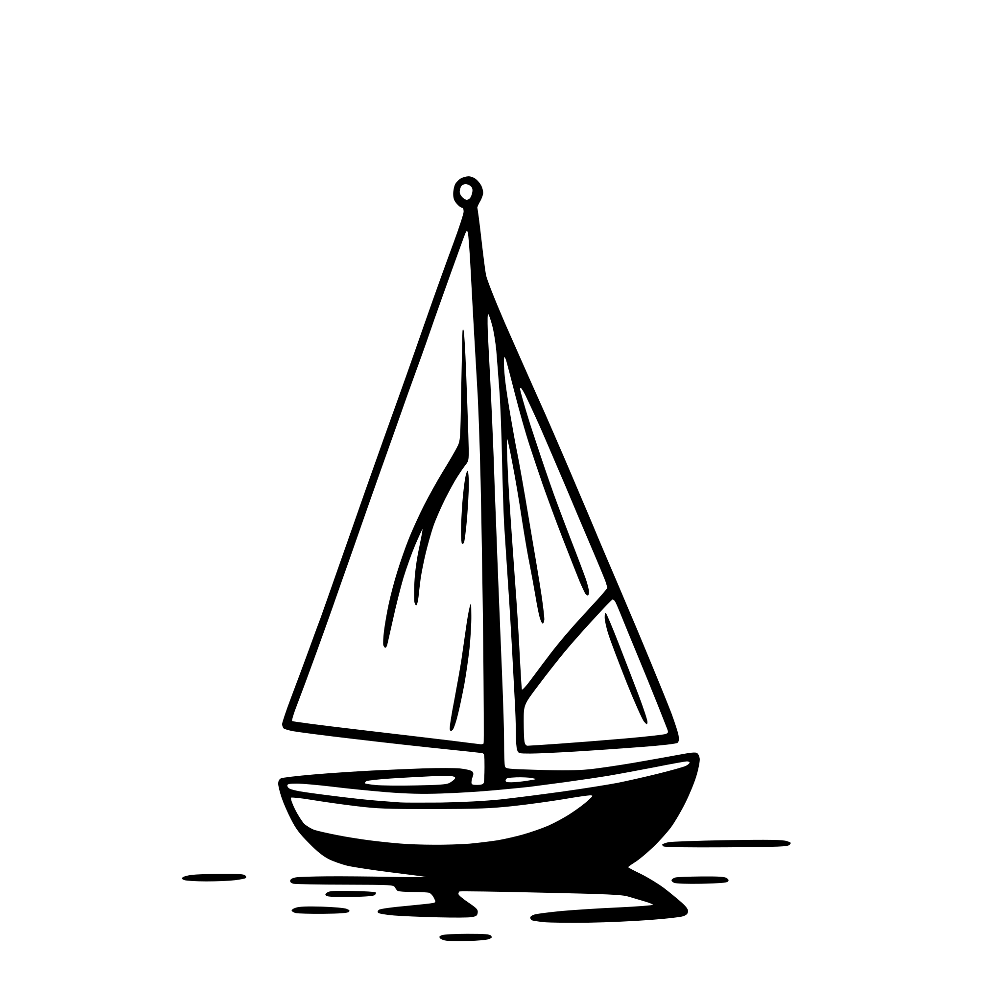 AI-generated SVG of 'sailboat under stormy clouds'