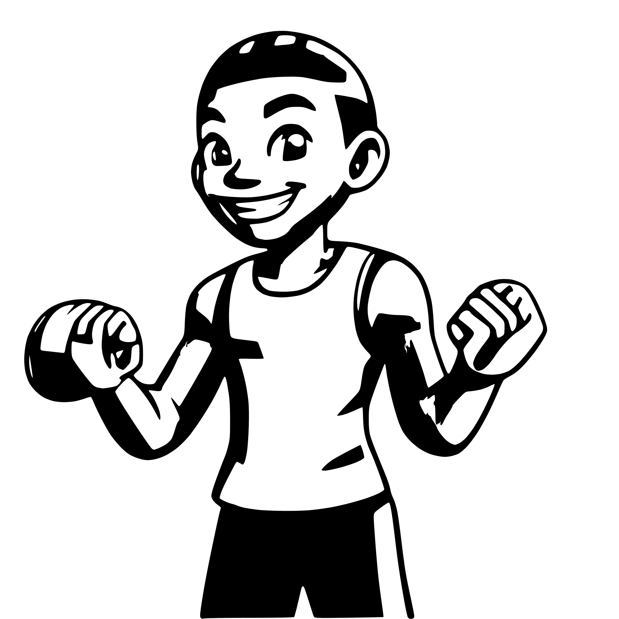 AI-generated SVG of 'african man working out'