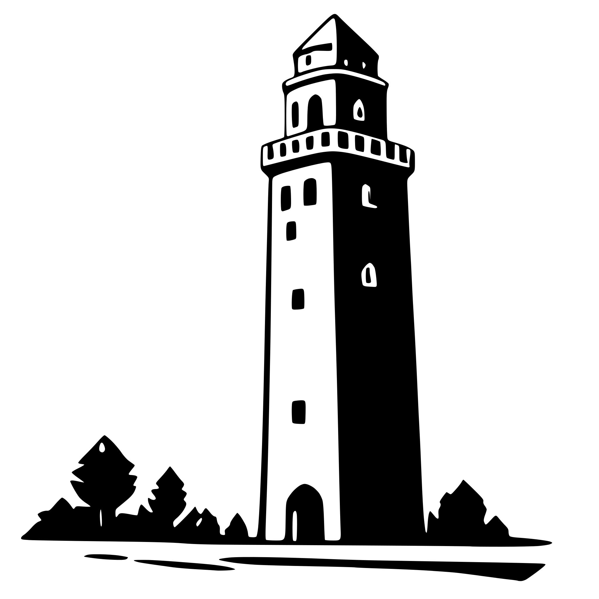 AI-generated SVG of a long tower