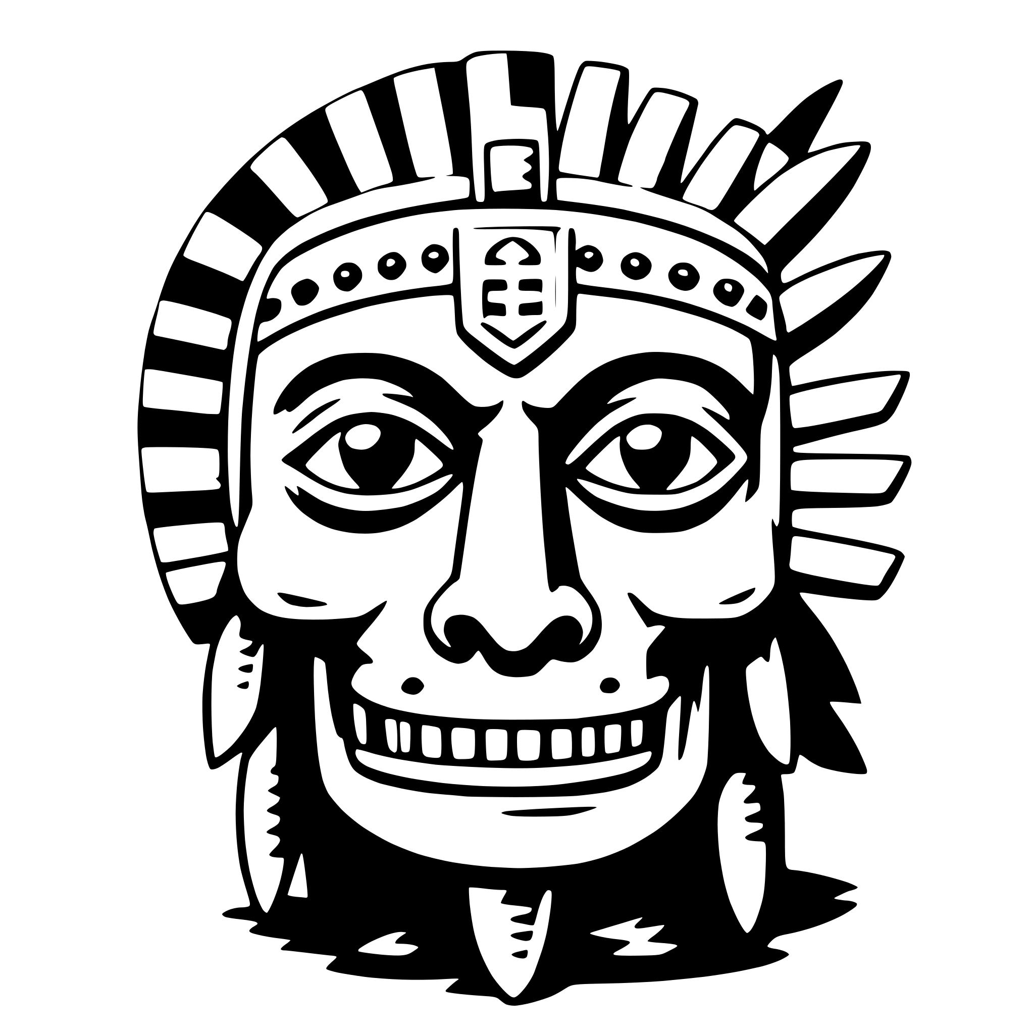 AI-generated SVG of 'tezcatlipoca'