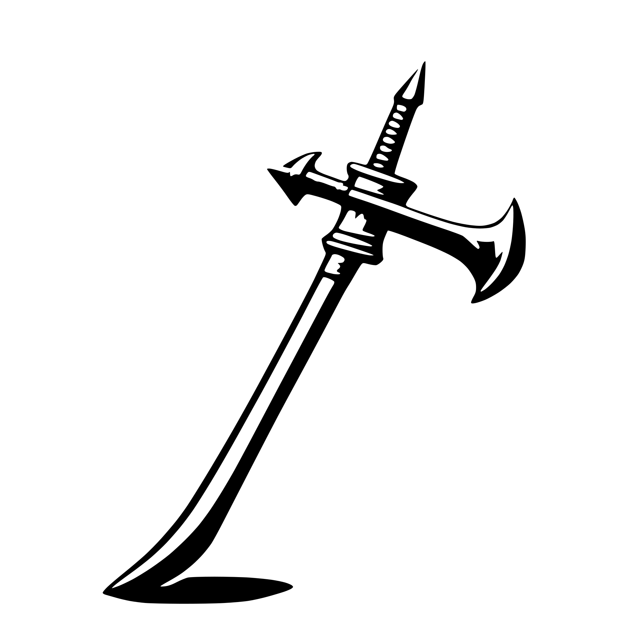 AI-generated SVG of a a warhammer weapon