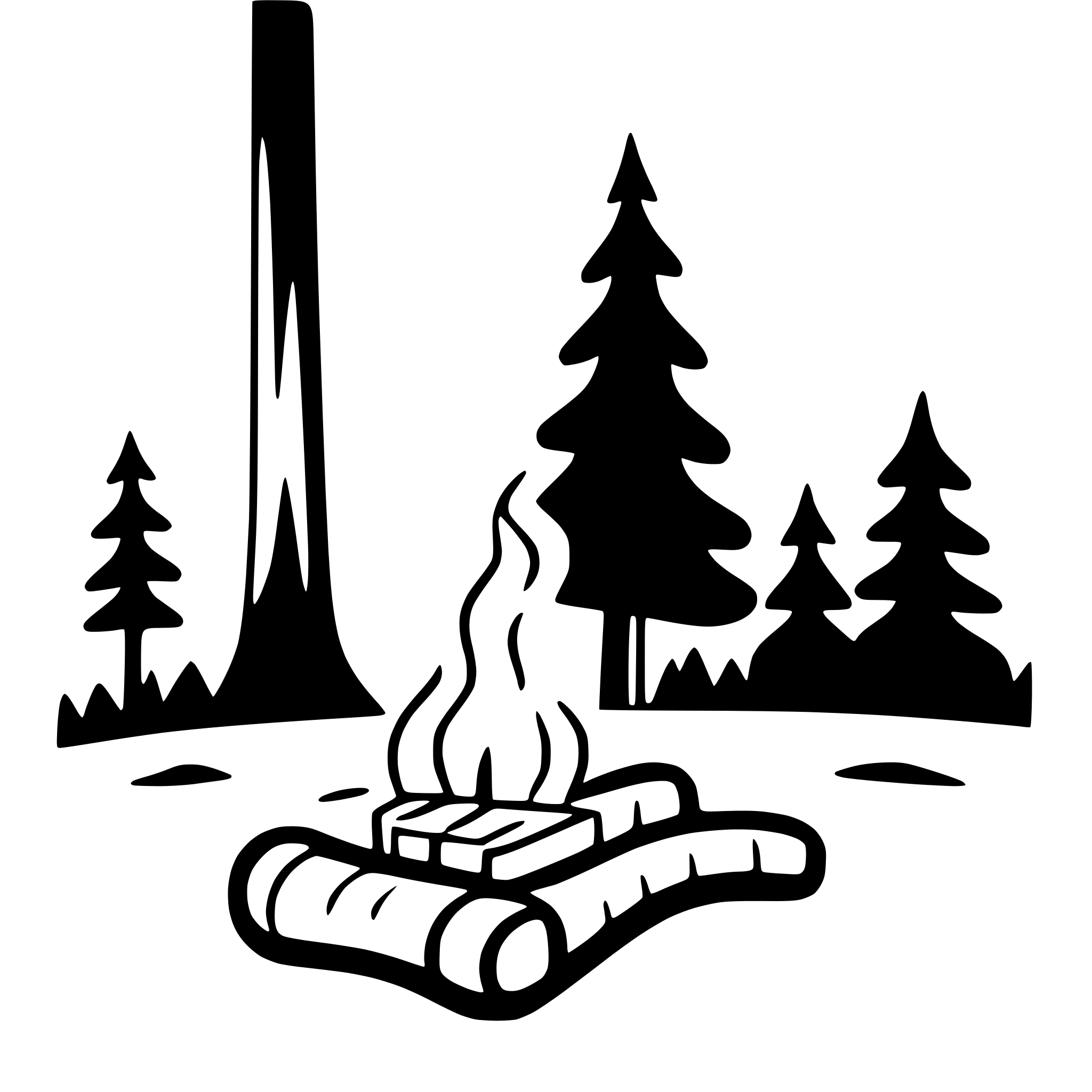 AI-generated SVG of 'campfire in forest clearing'