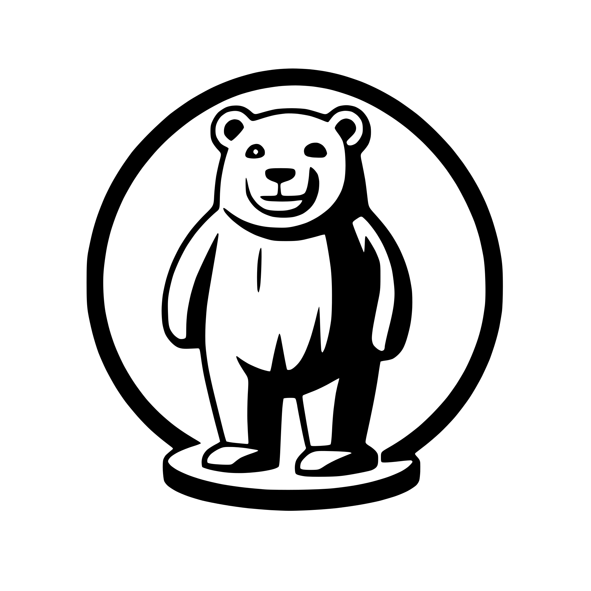 AI-generated SVG of a minimalist bear standing upright