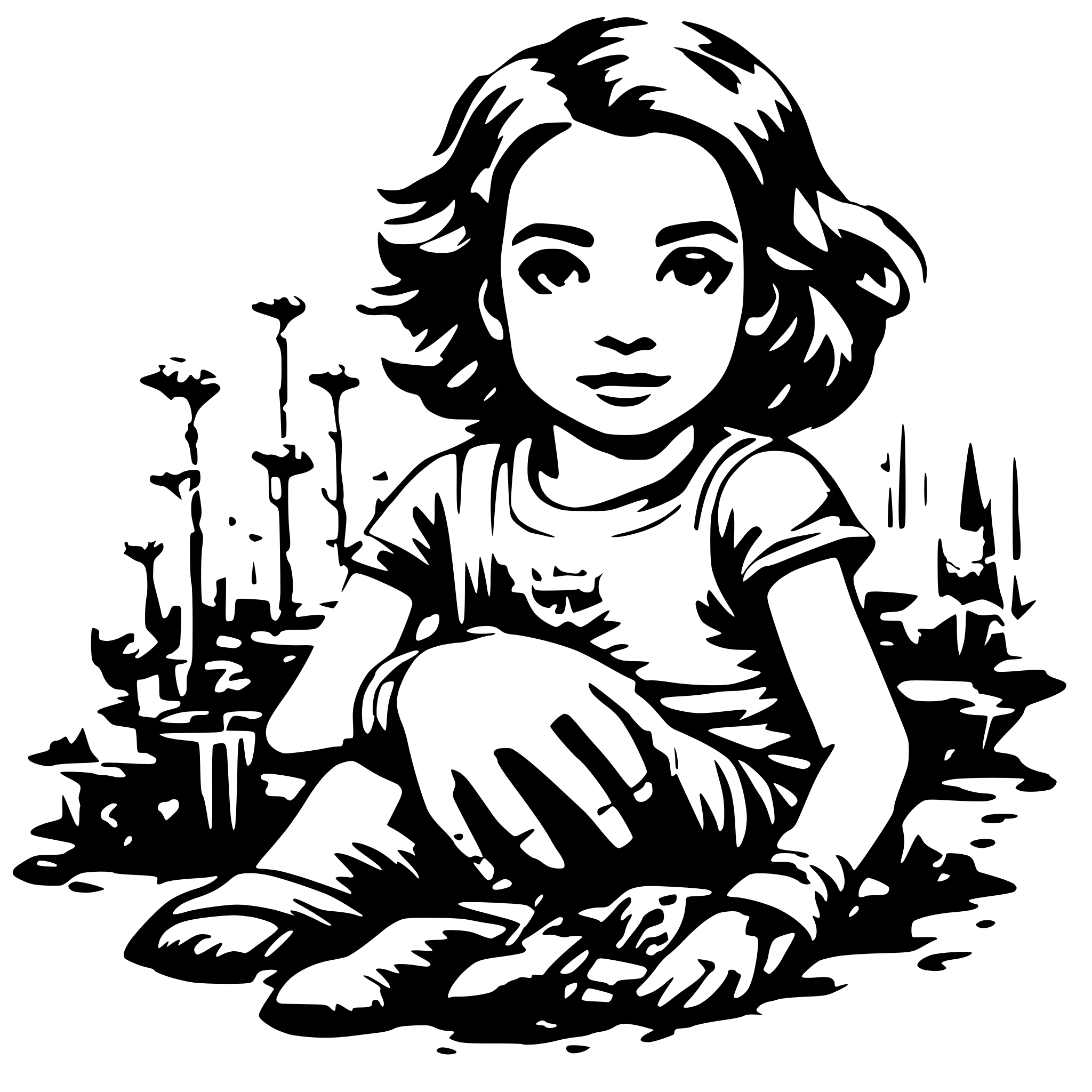 AI-generated SVG of 'child playing'