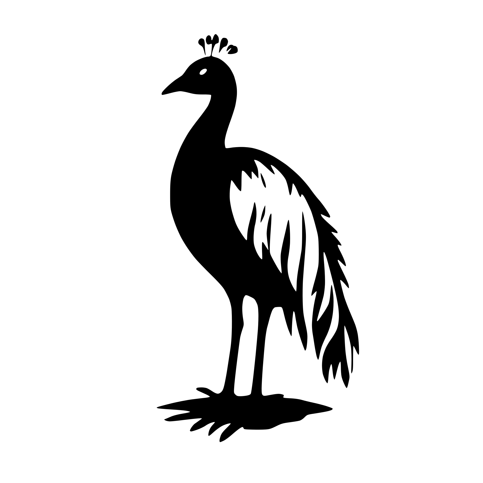 AI-generated SVG of 'peacock with spread feathers'