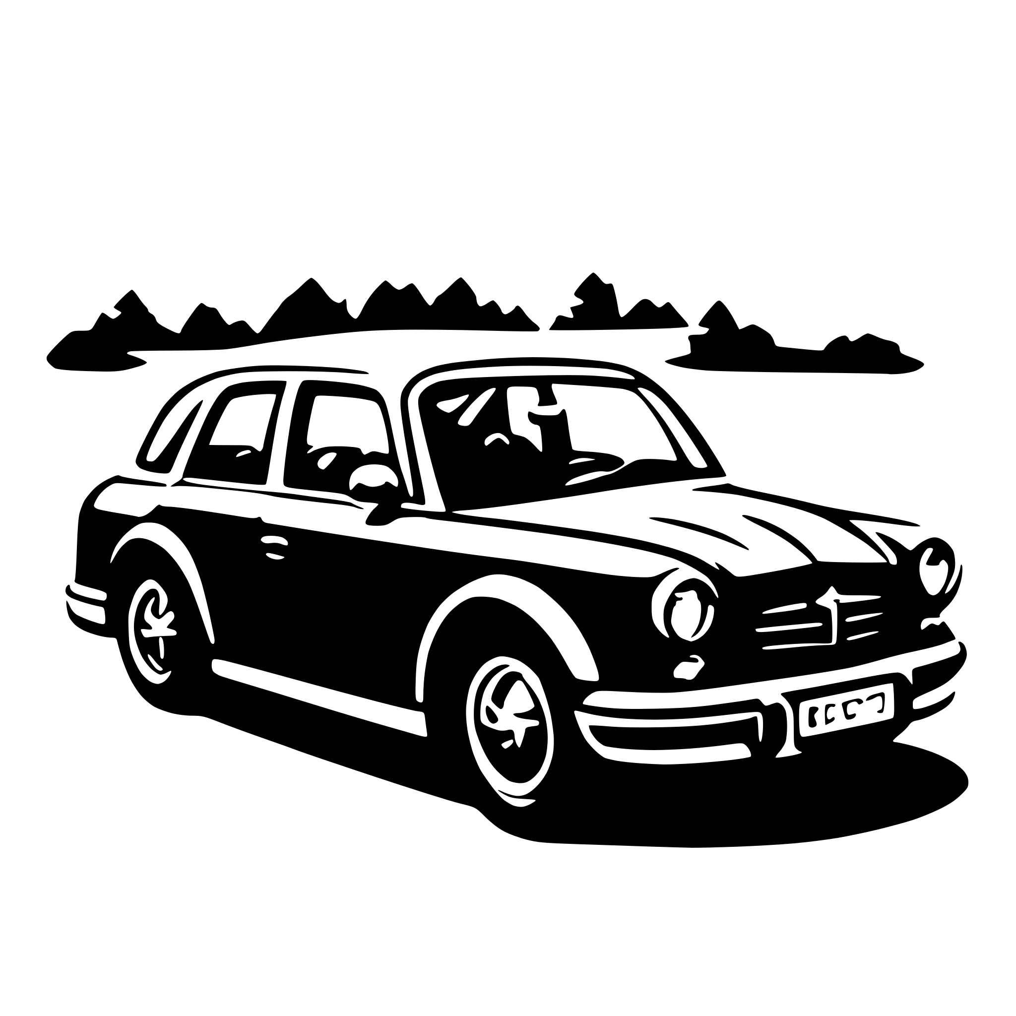 AI-generated SVG of a car